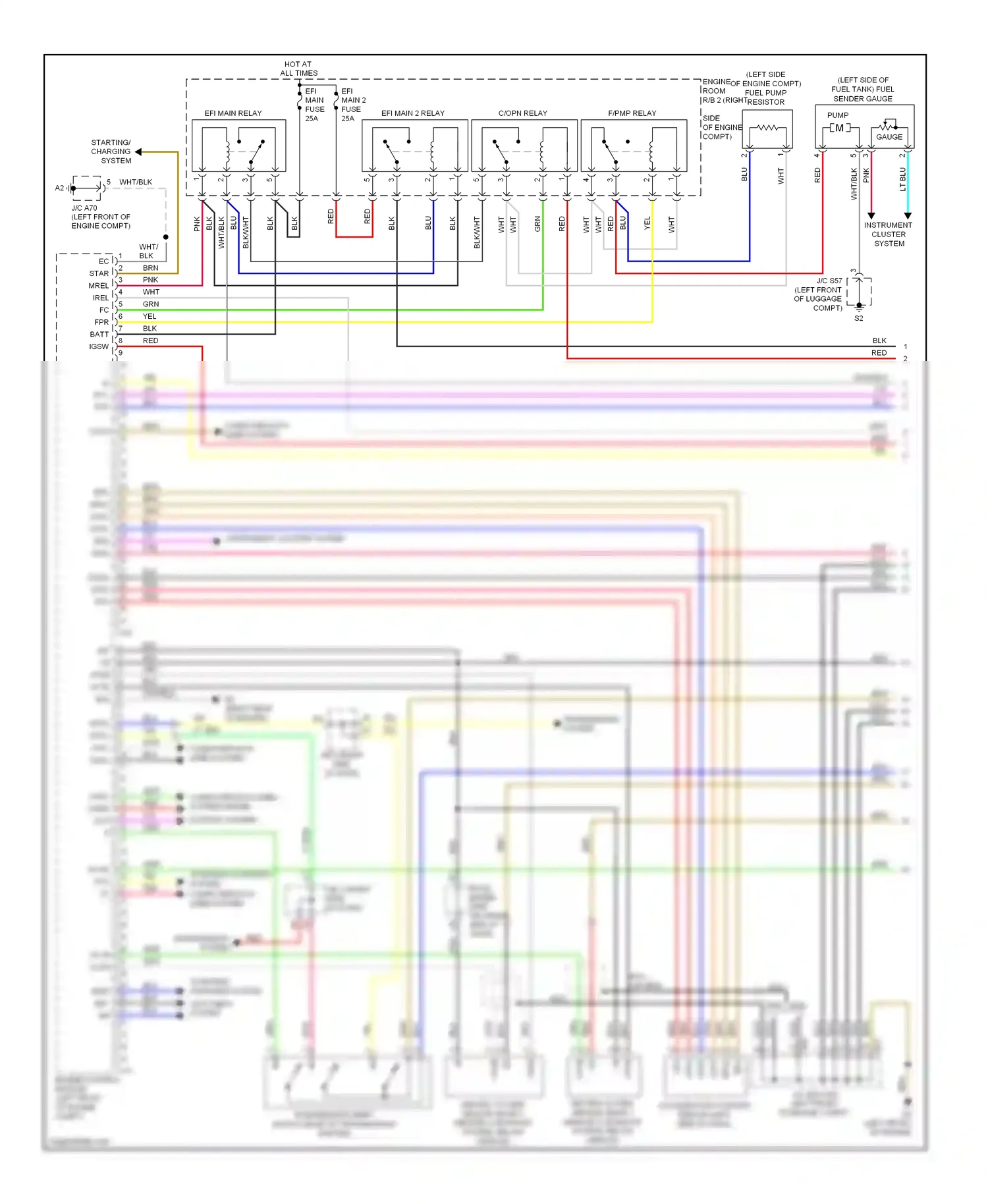 Lexus LS IV (2006-2012) engine control module (left front of engine compt) wiring diagram  (7 of 13)