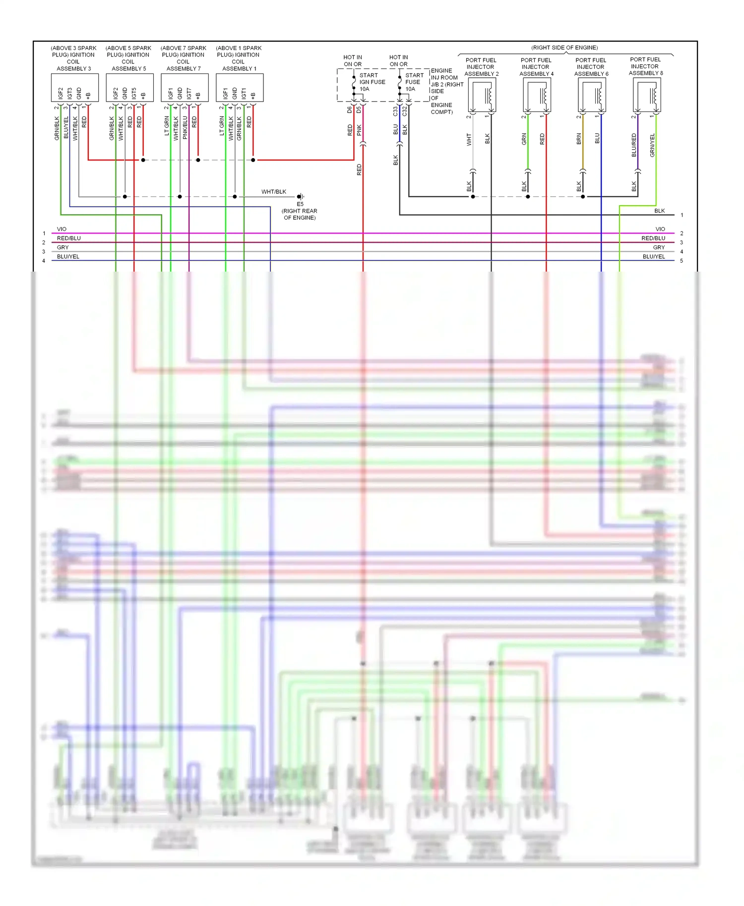 Lexus LS IV (2006-2012) engine wiring diagram  (4 of 4)