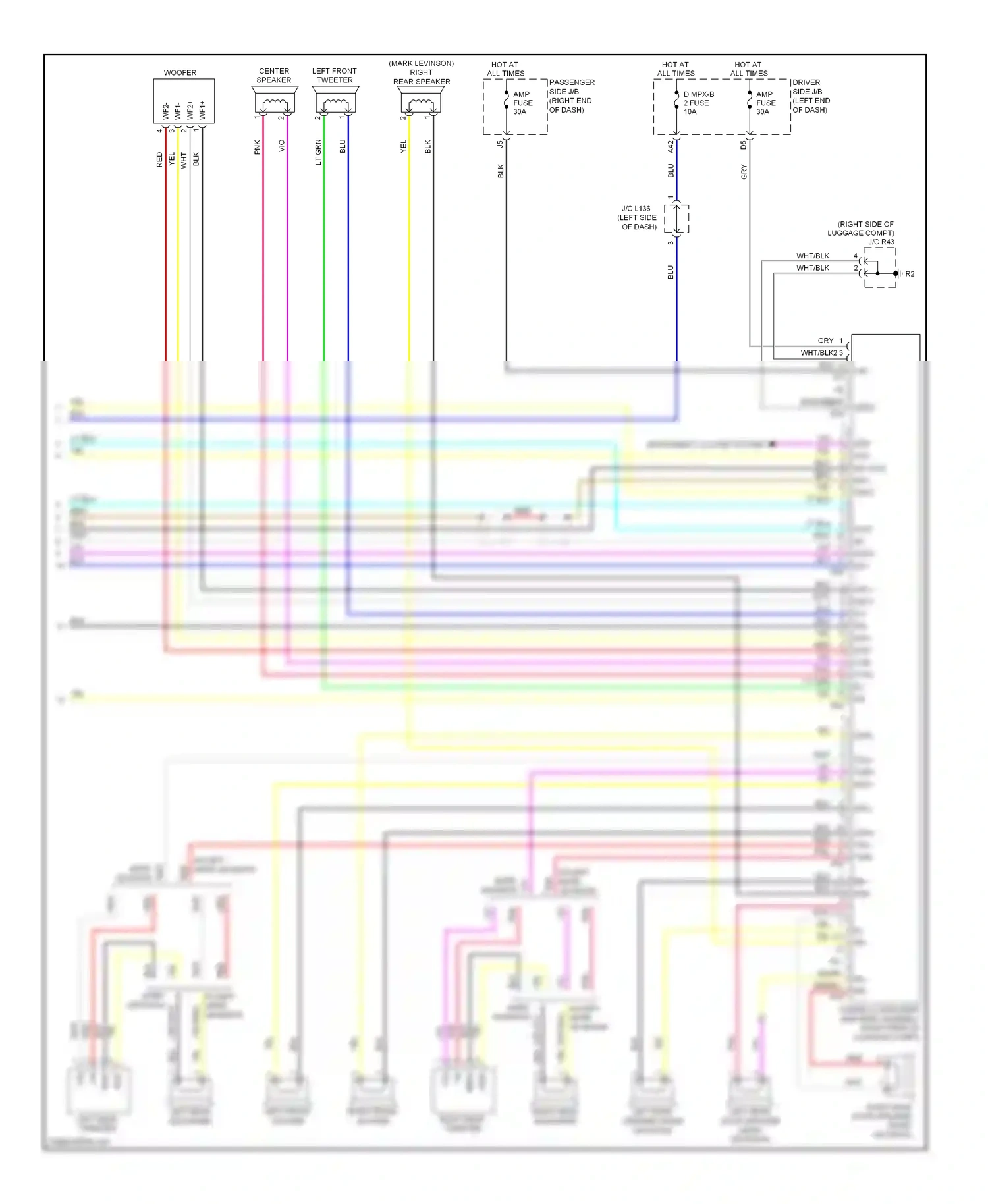 Lexus LS IV (2006-2012) (except mark levinson) wiring diagram  (3 of 4)