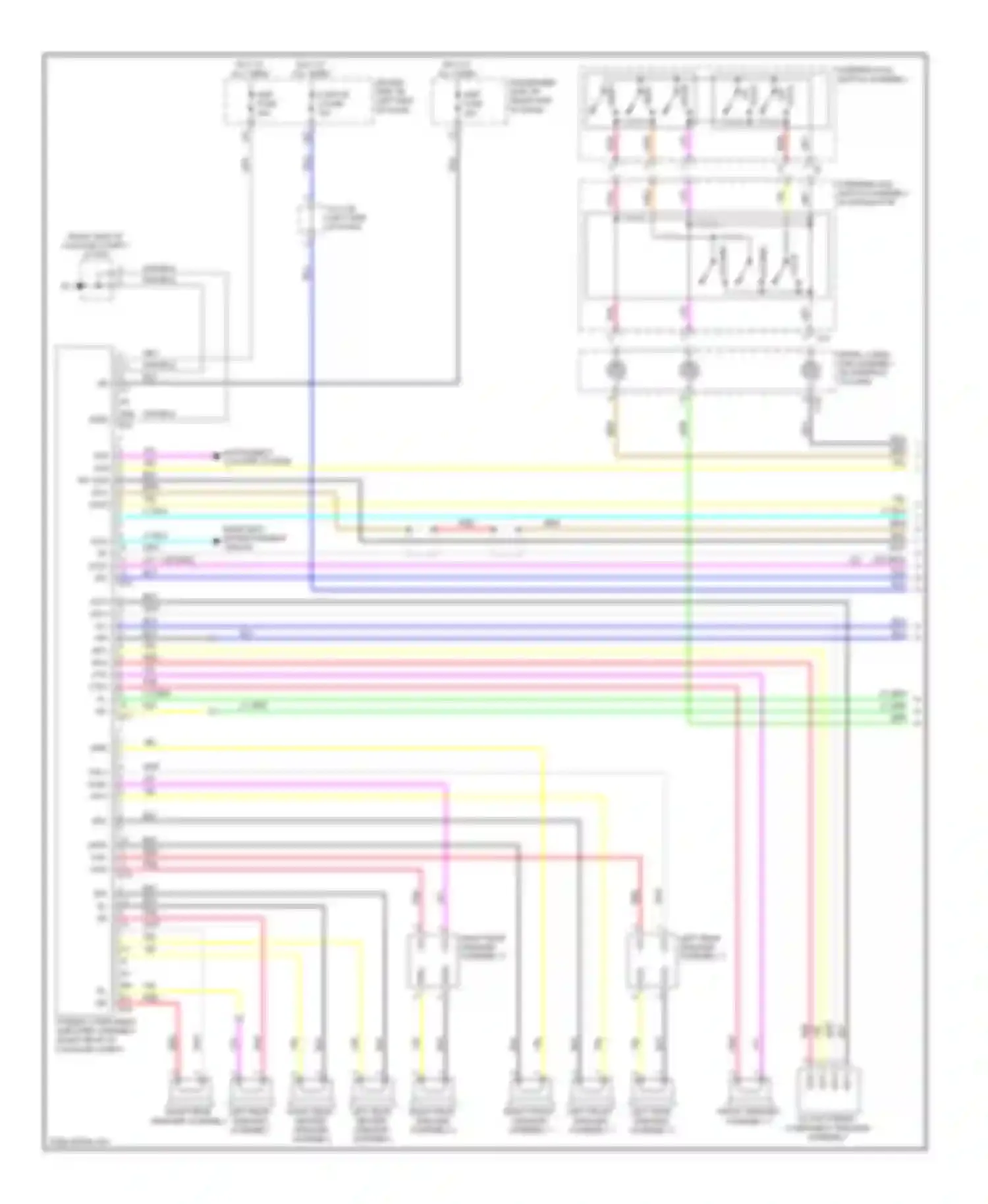 Wiring diagram floor stereo component speaker assembly for Lexus LS IV (2006-2012) (1 of 4)
