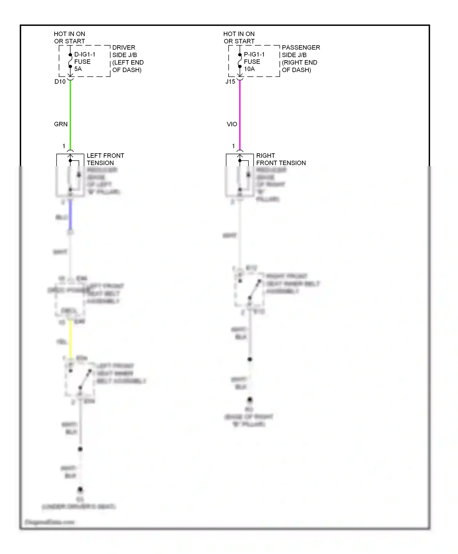 Lexus LS IV (2006-2012) fuse wiring diagram  (56 of 129)