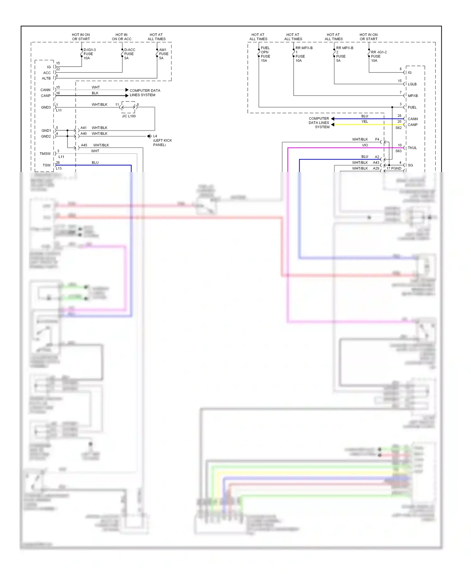 Lexus LS IV (2006-2012) fuse wiring diagram  (99 of 129)