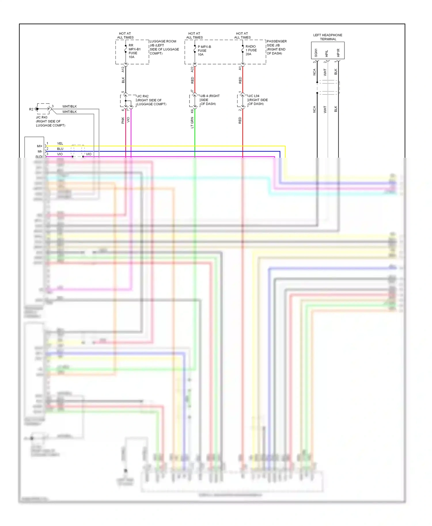 Lexus LS IV (2006-2012) fuse wiring diagram  (86 of 129)
