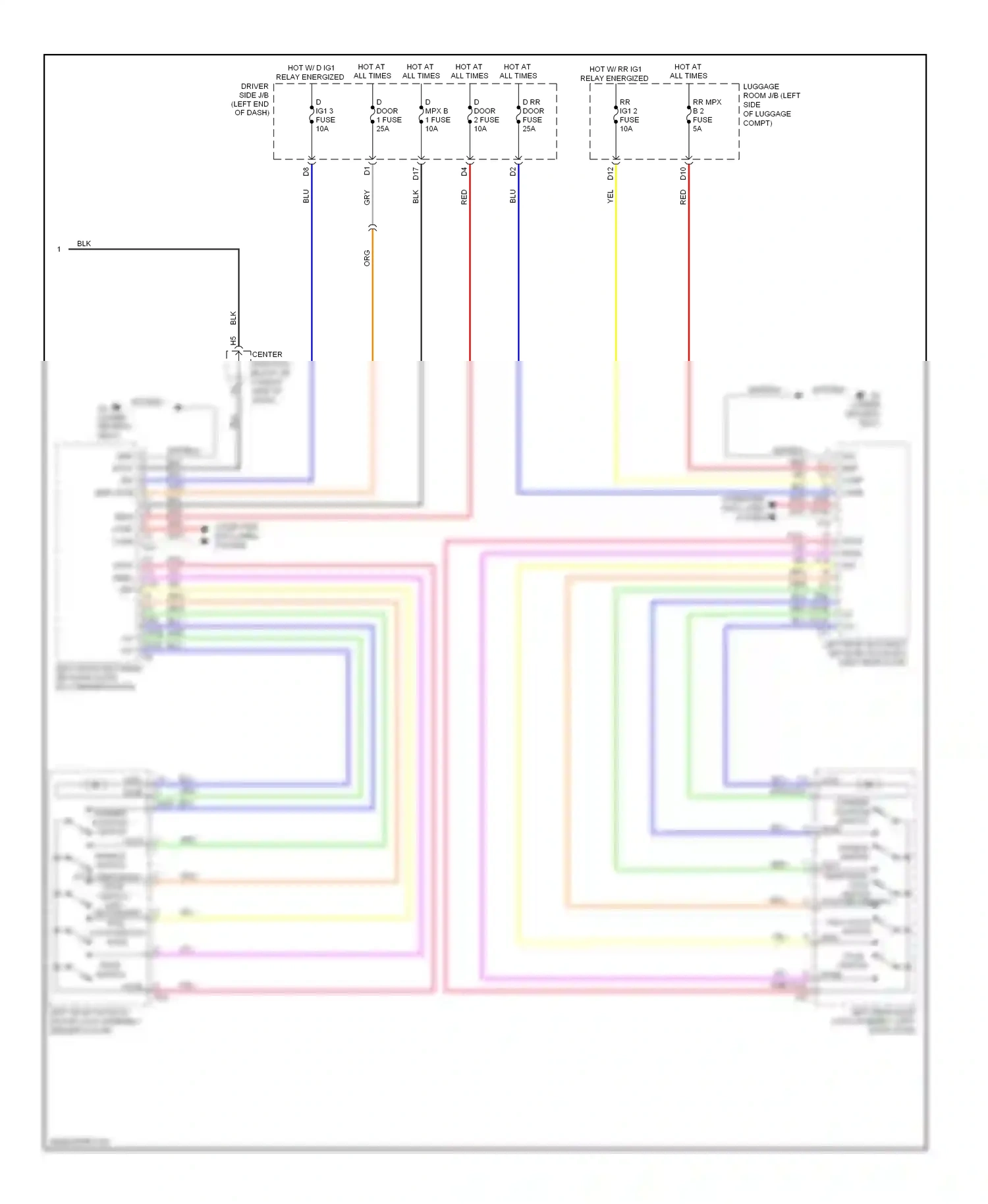 Lexus LS IV (2006-2012) fuse wiring diagram  (93 of 129)