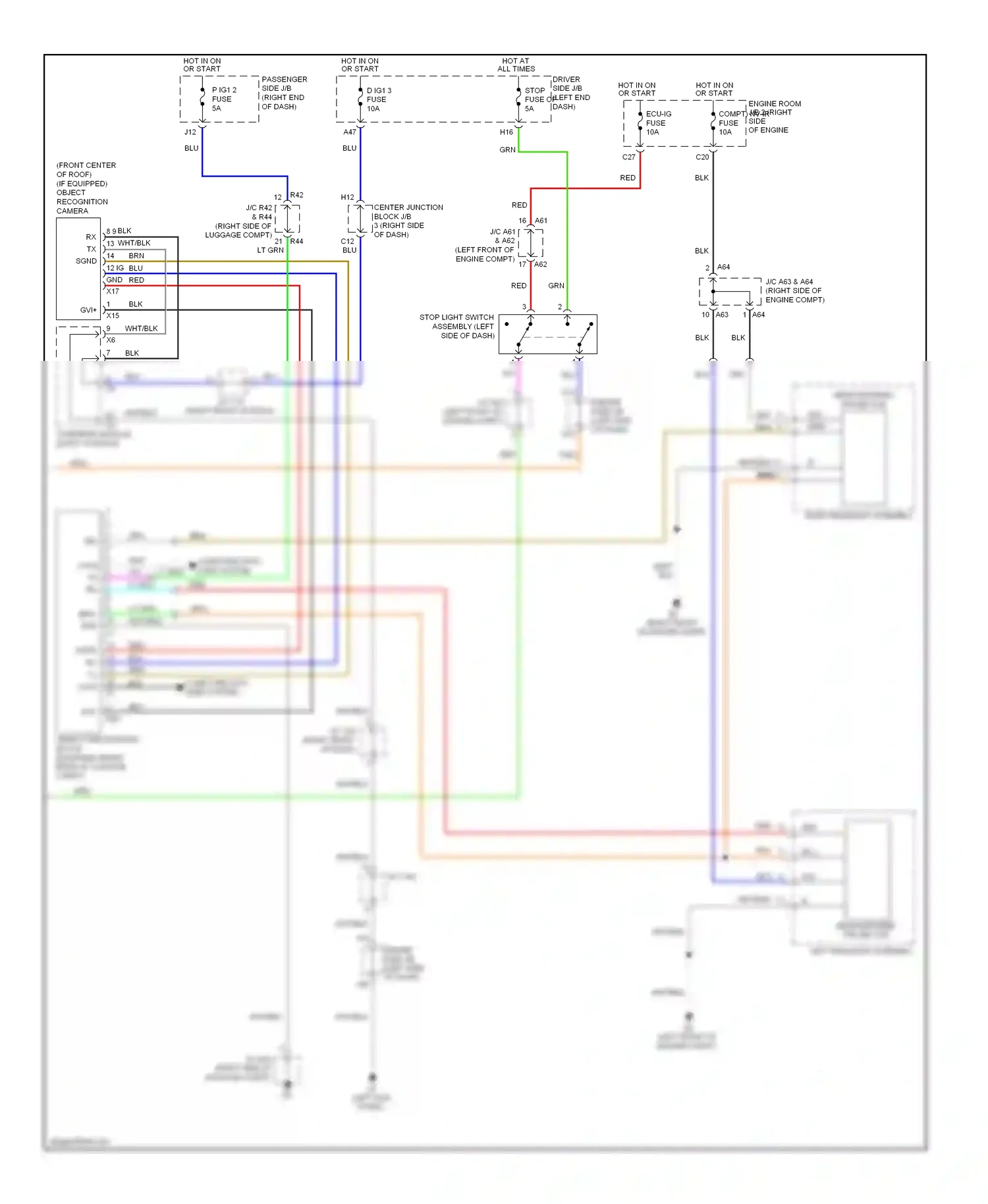 Lexus LS IV (2006-2012) fuse wiring diagram  (54 of 129)