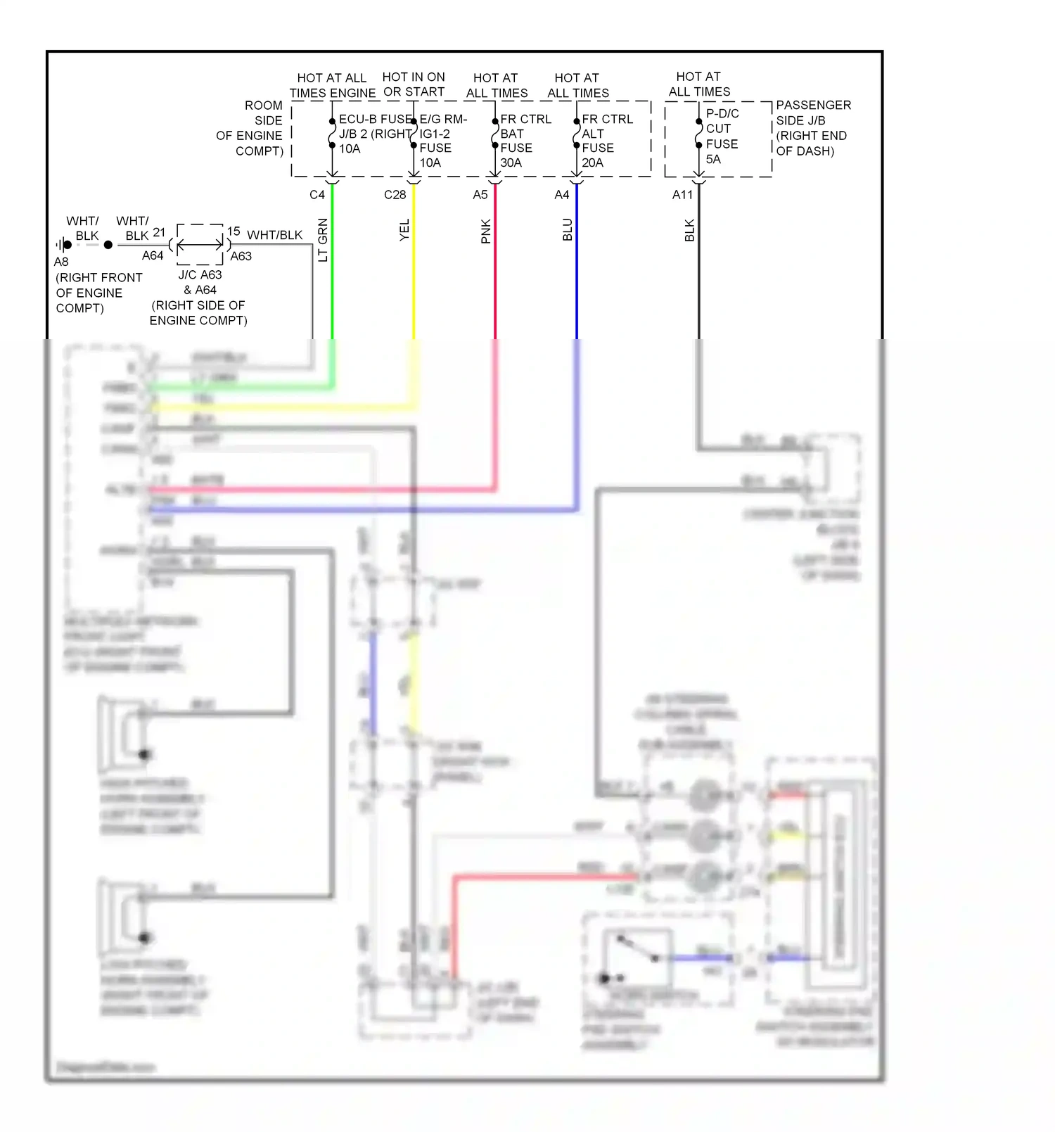 Lexus LS IV (2006-2012) fuse wiring diagram  (36 of 129)