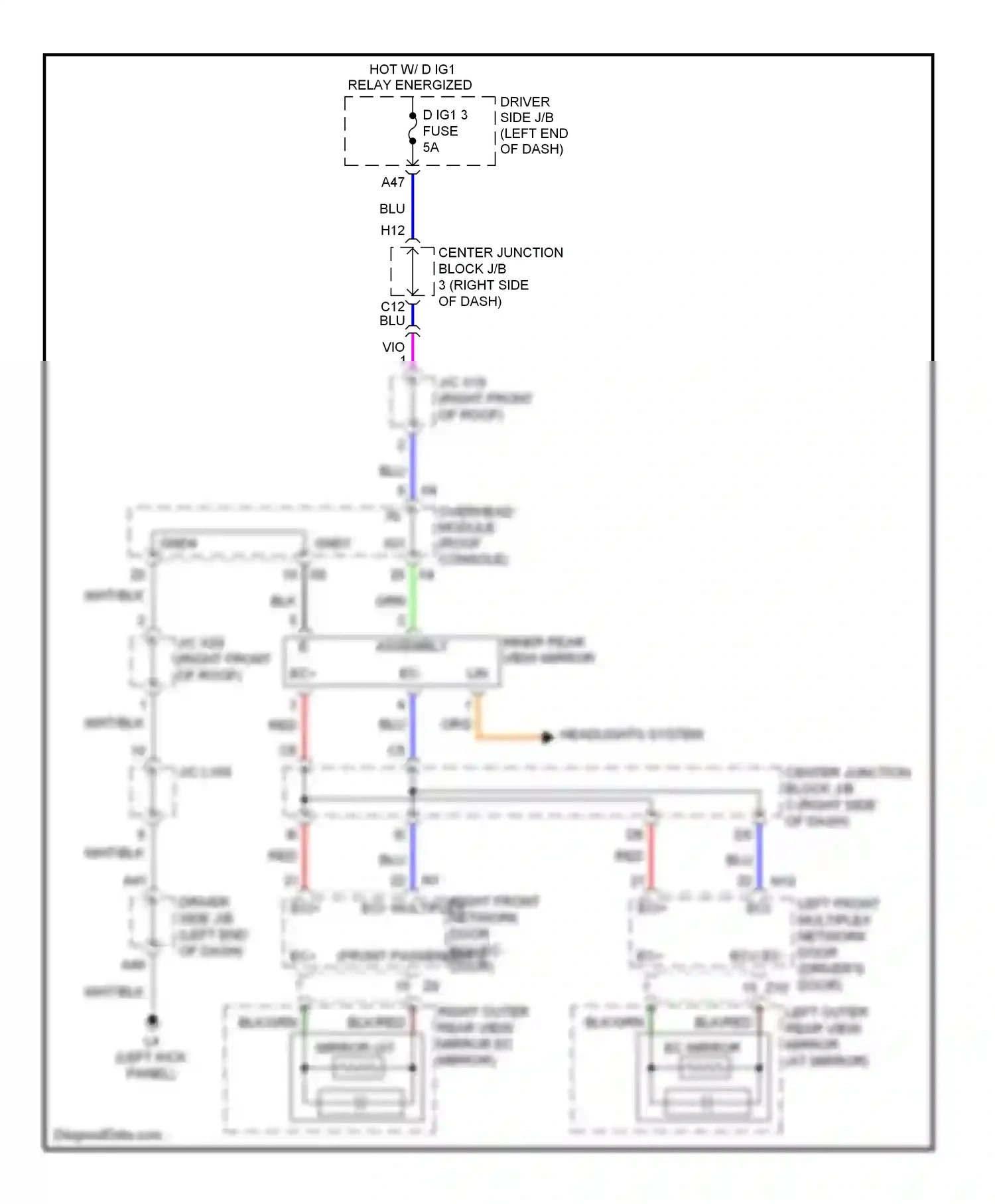 Lexus LS IV (2006-2012) fuse wiring diagram  (70 of 129)