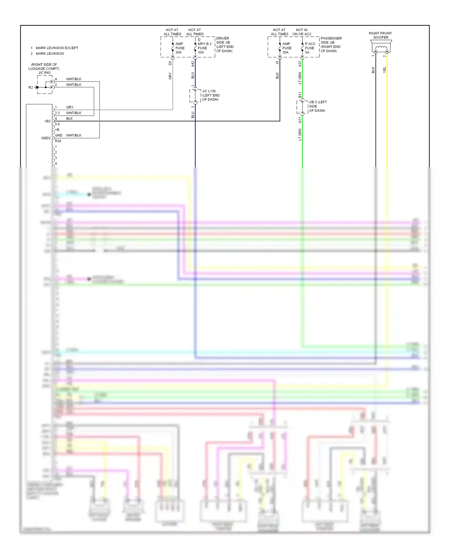 Lexus LS IV (2006-2012) fuse wiring diagram  (84 of 129)