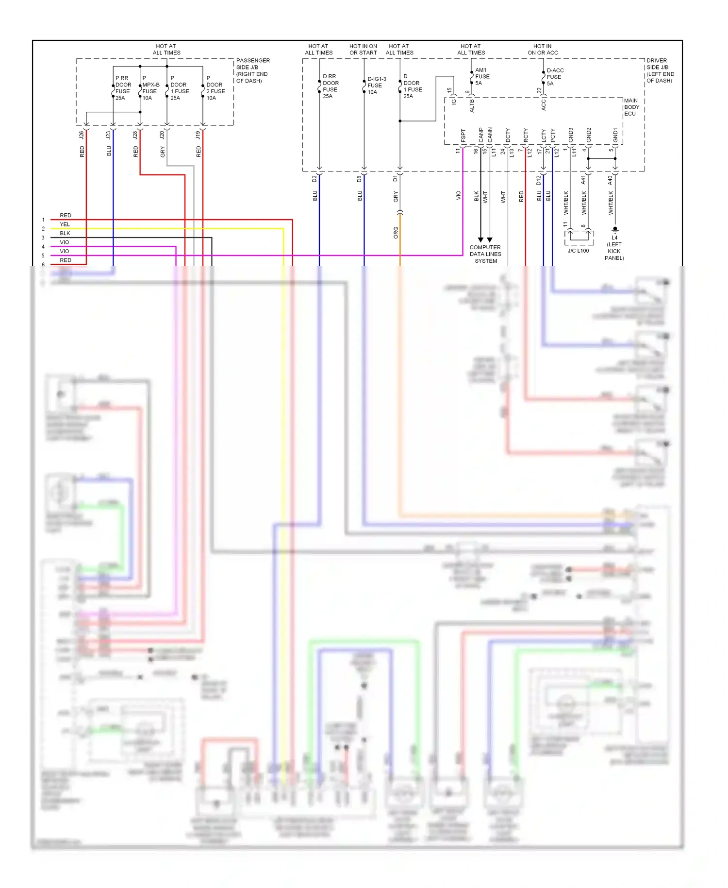 Lexus LS IV (2006-2012) fuse wiring diagram  (33 of 129)