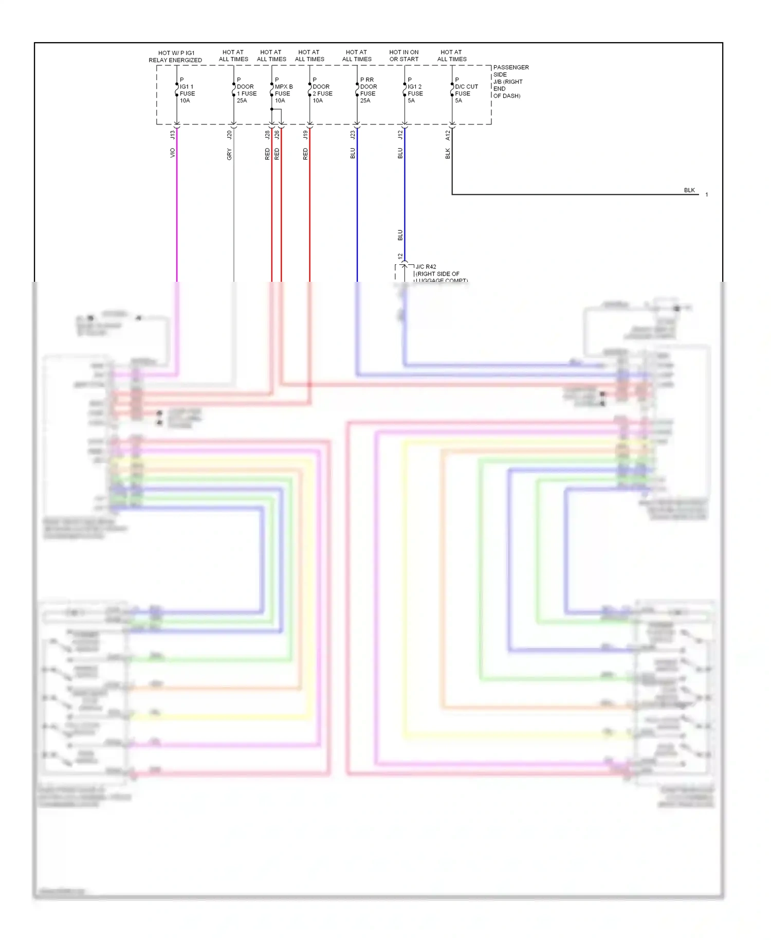 Lexus LS IV (2006-2012) fuse wiring diagram  (92 of 129)