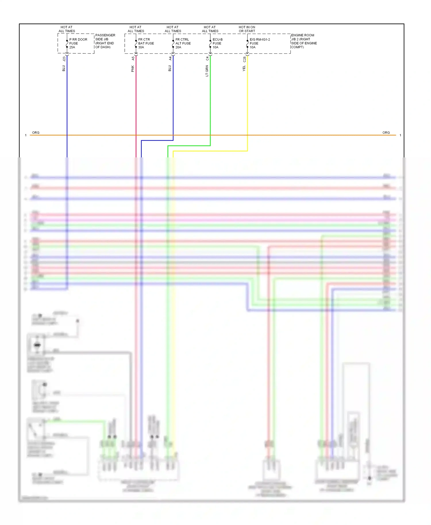 Lexus LS IV (2006-2012) fuse wiring diagram  (17 of 129)