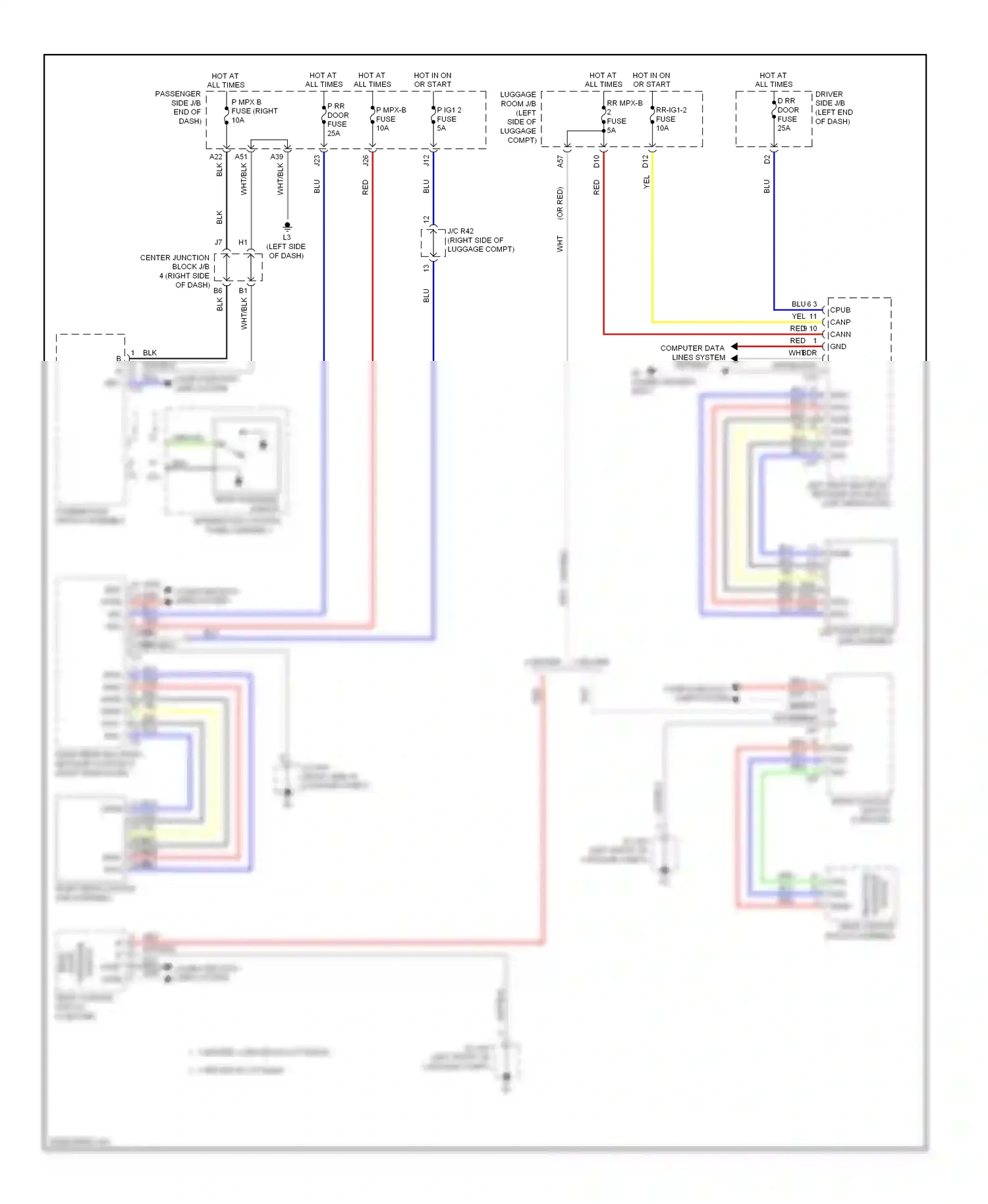 Lexus LS IV (2006-2012) fuse wiring diagram  (79 of 129)