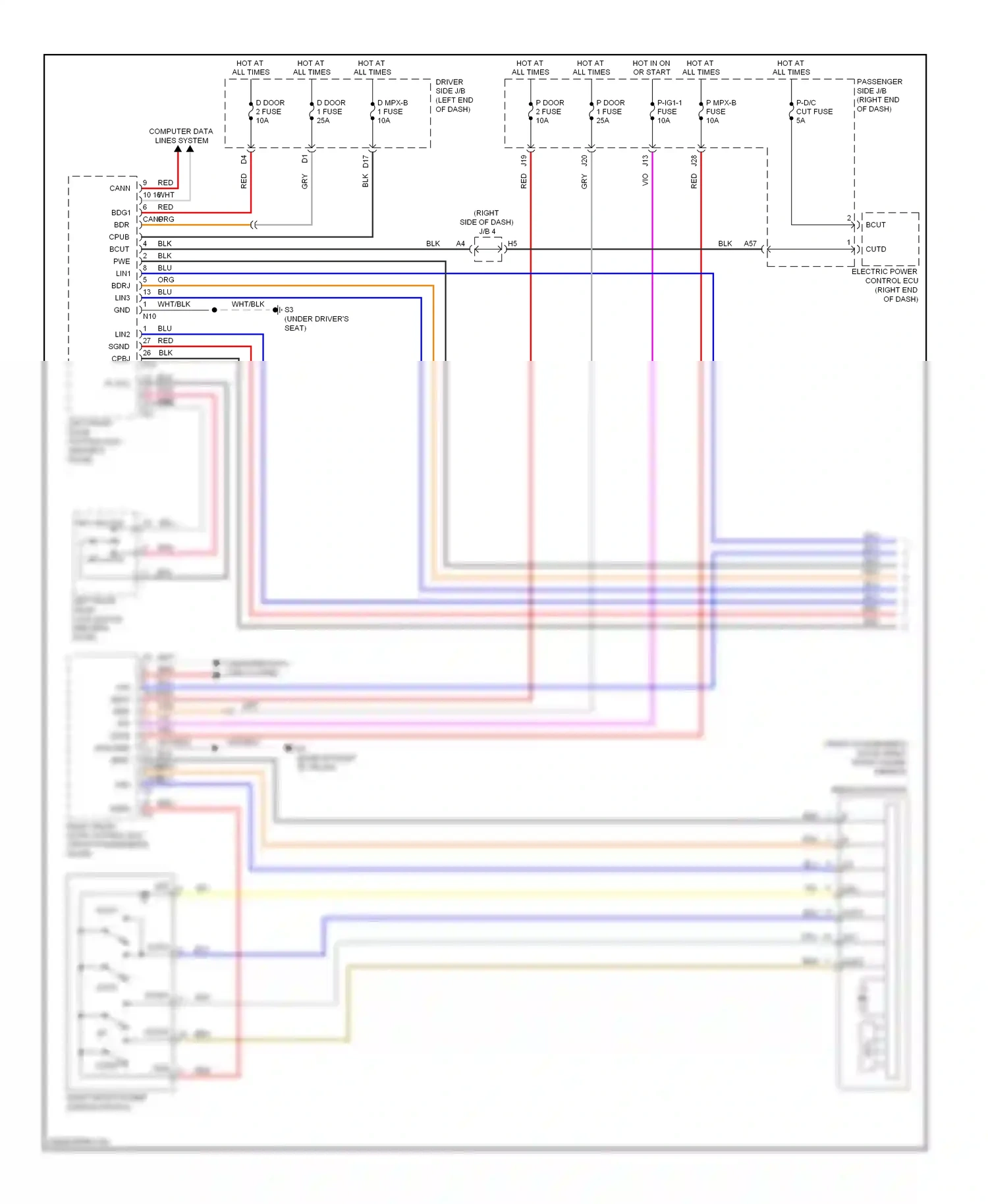 Lexus LS IV (2006-2012) fuse wiring diagram  (74 of 129)