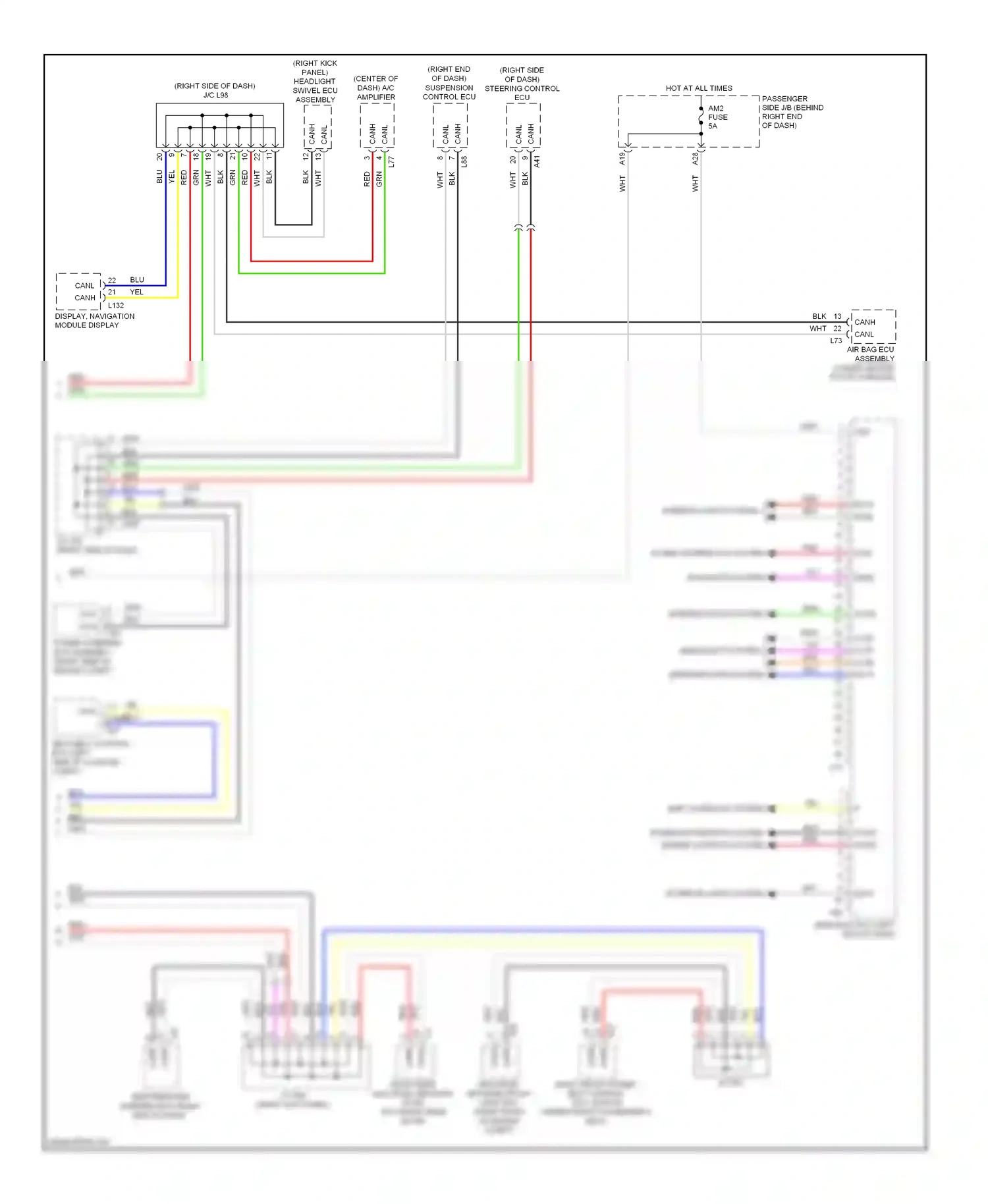 Lexus LS IV (2006-2012) fuse wiring diagram  (103 of 129)