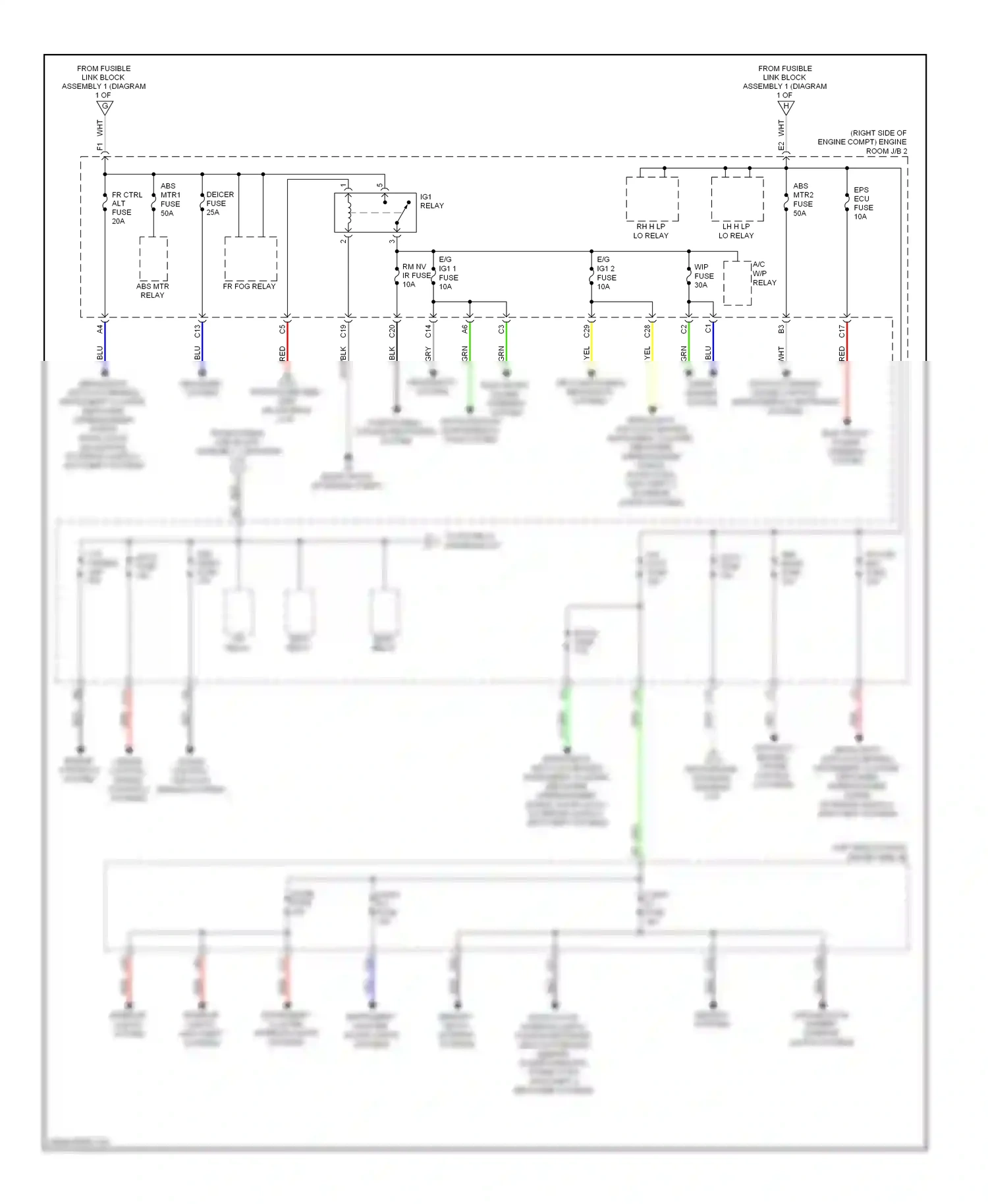 Lexus LS IV (2006-2012) fuse wiring diagram  (65 of 129)