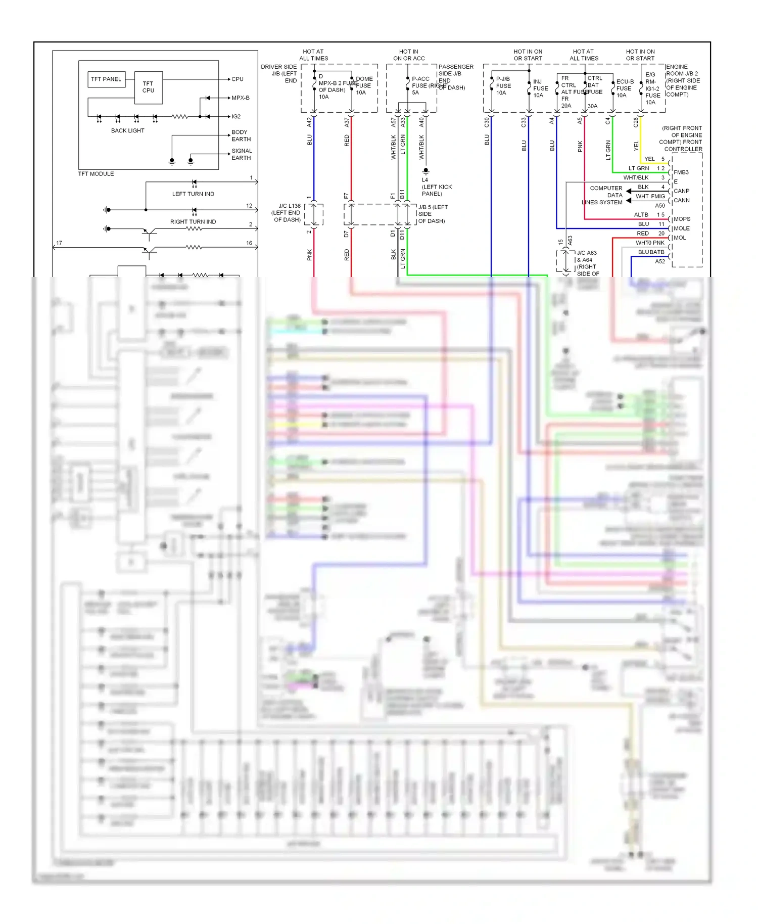 Lexus LS IV (2006-2012) fuse wiring diagram  (37 of 129)