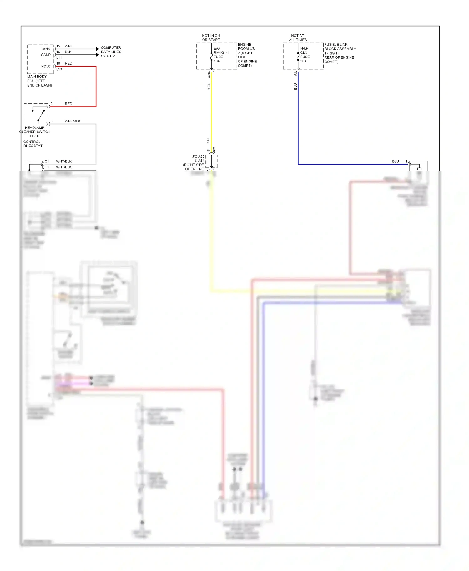 Lexus LS IV (2006-2012) head wiring diagram  (3 of 3)