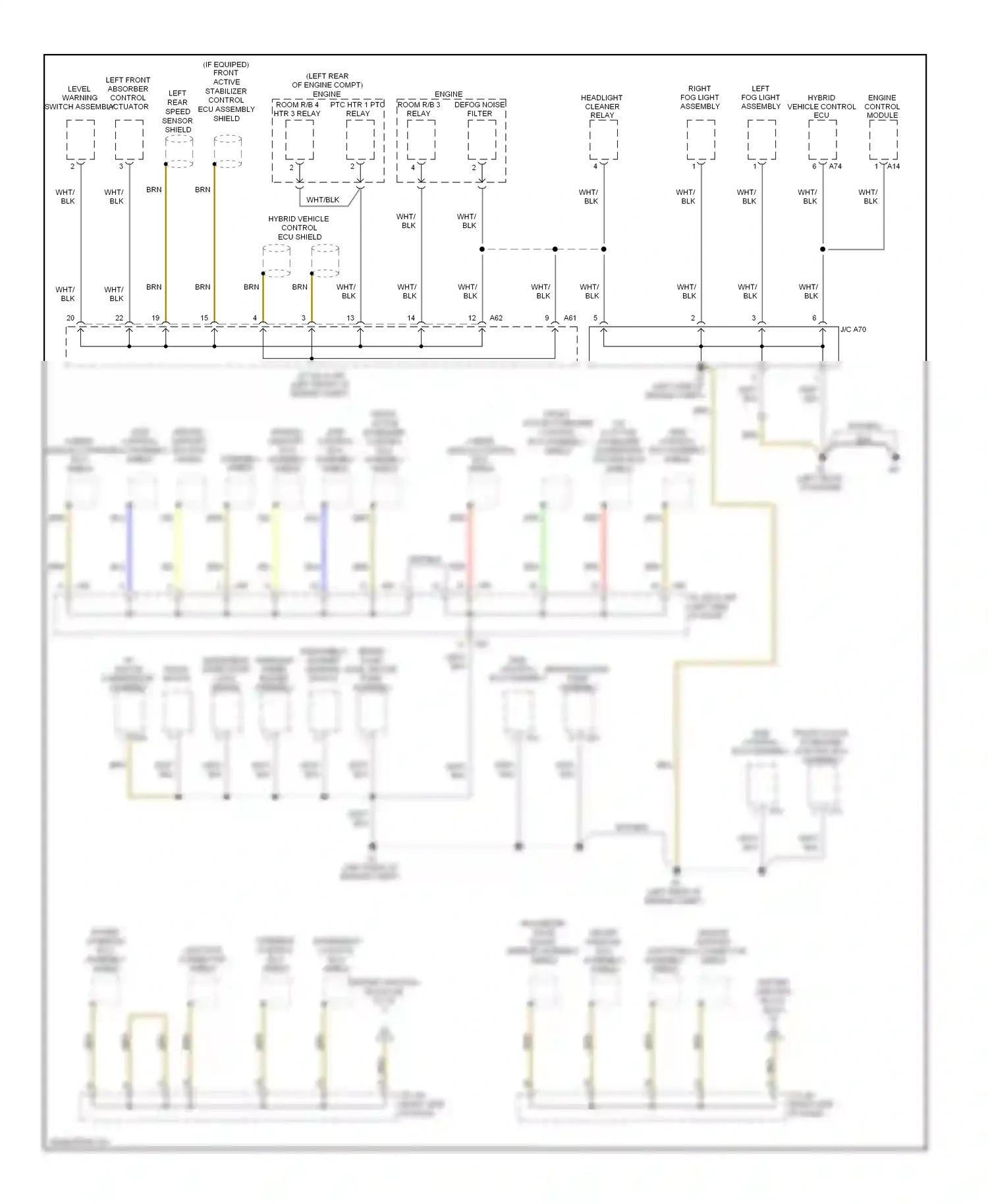 Lexus LS IV (2006-2012) (if equiped) front active stabilizer control ecu assembly shield wiring diagram  (1 of 1)