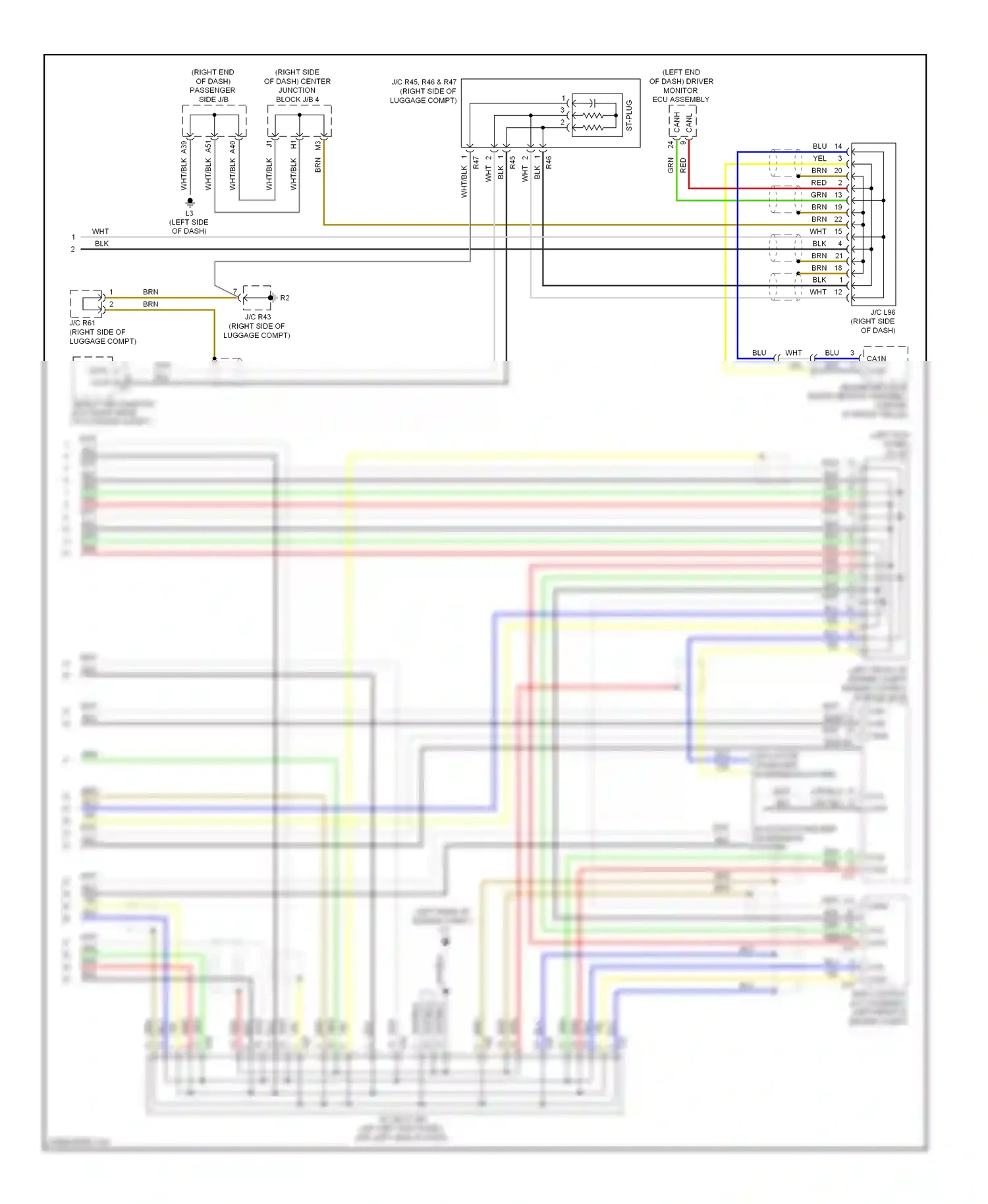 Lexus LS IV (2006-2012) (left front of engine compt) engine control module (ecm) wiring diagram  (3 of 3)