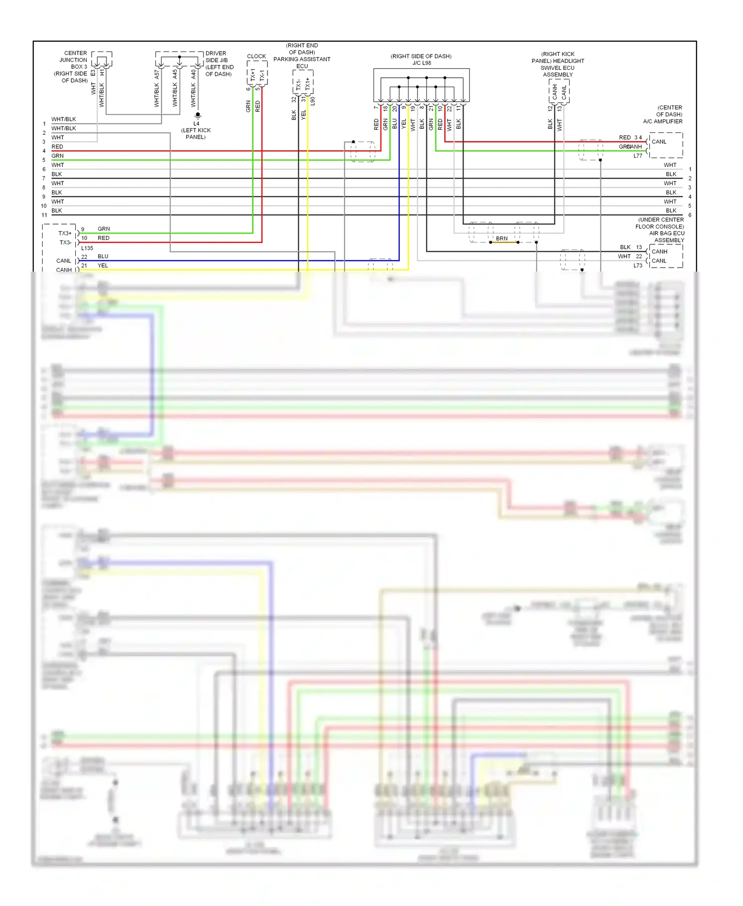 Lexus LS IV (2006-2012) (left kick panel) wiring diagram  (56 of 74)