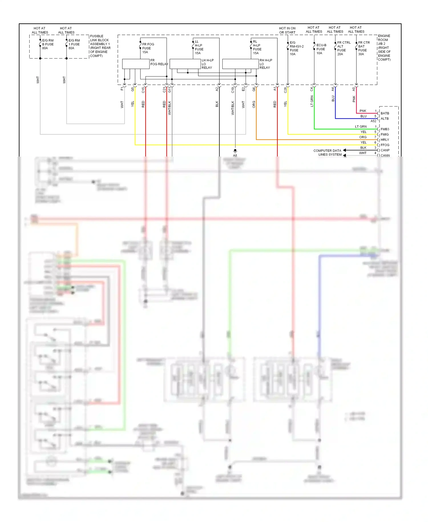 Lexus LS IV (2006-2012) (left kick panel) wiring diagram  (23 of 74)