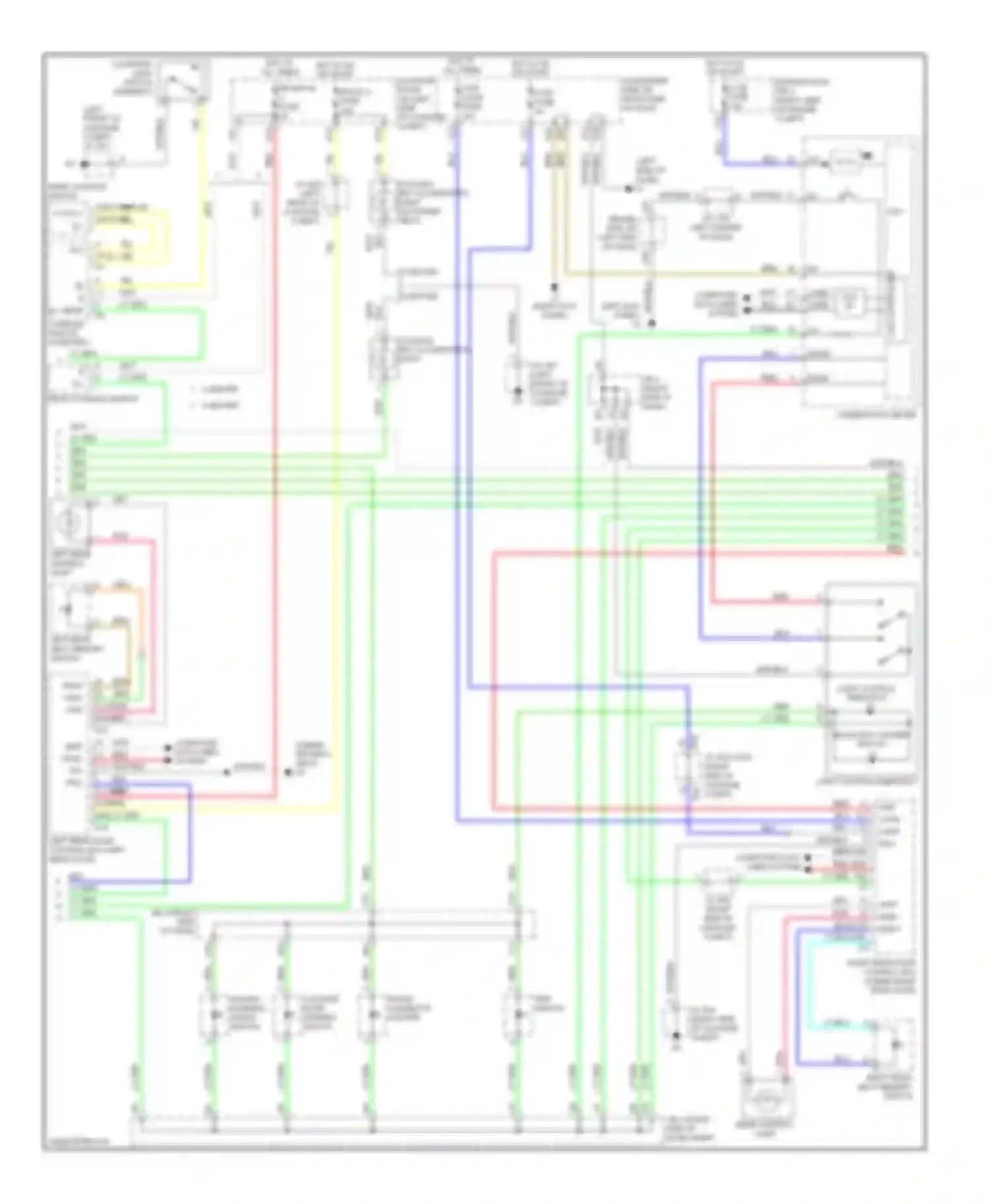 Wiring diagram left rear ashtray light for Lexus LS IV (2006-2012) (1 of 2)