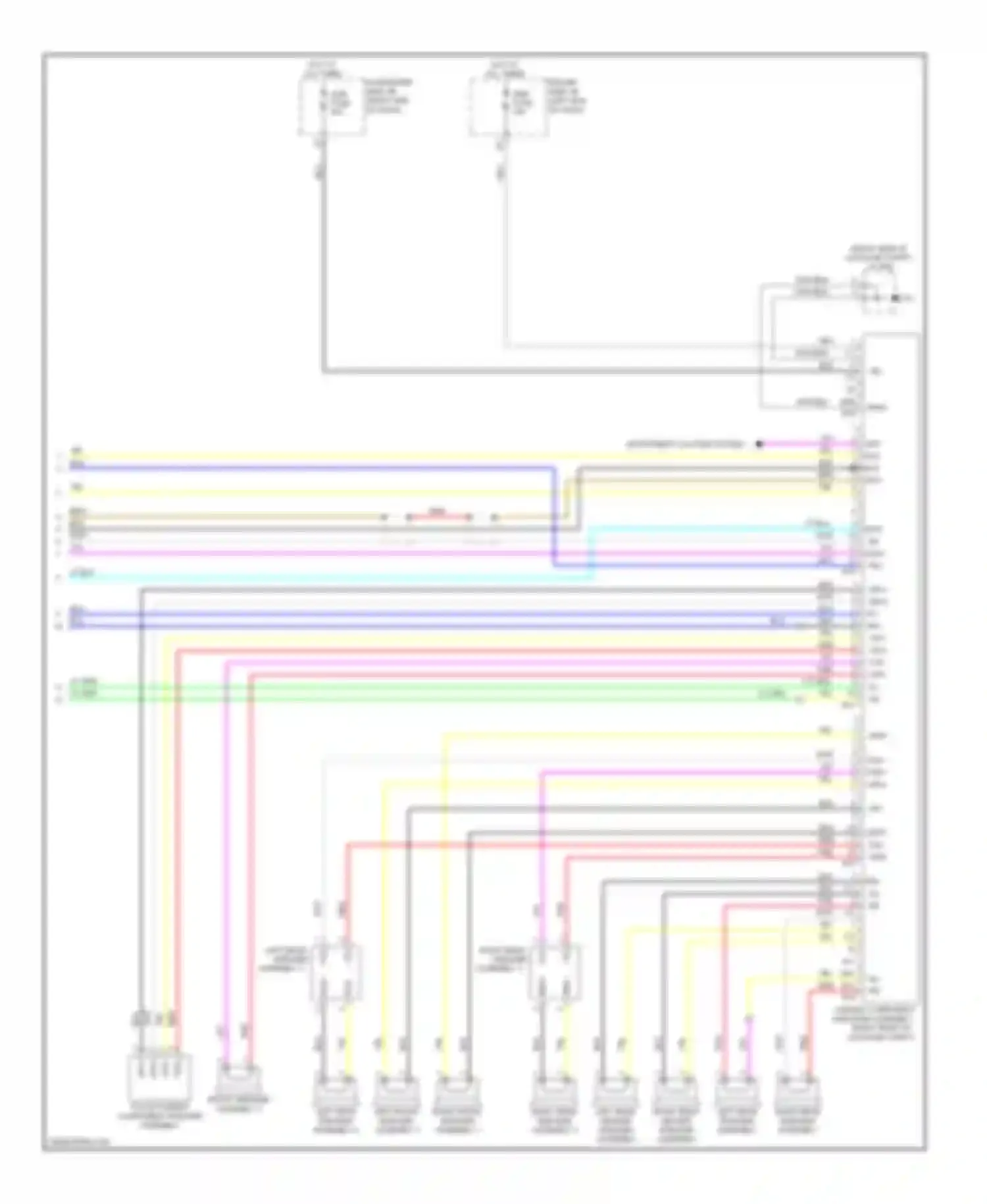 Wiring diagram left rear speaker assembly for Lexus LS IV (2006-2012) (1 of 2)