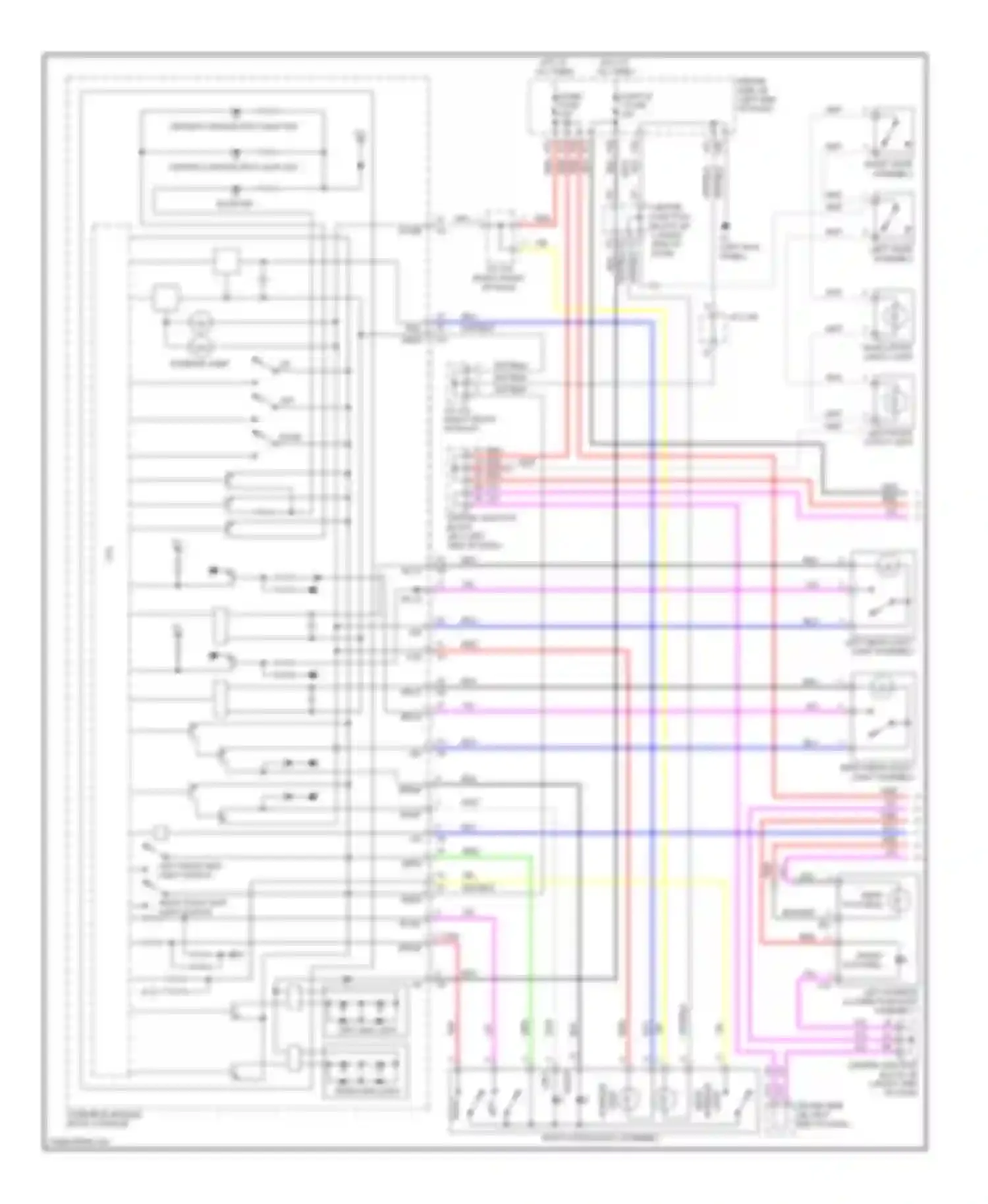 Wiring diagram left visor assembly for Lexus LS IV (2006-2012) (1 of 1)