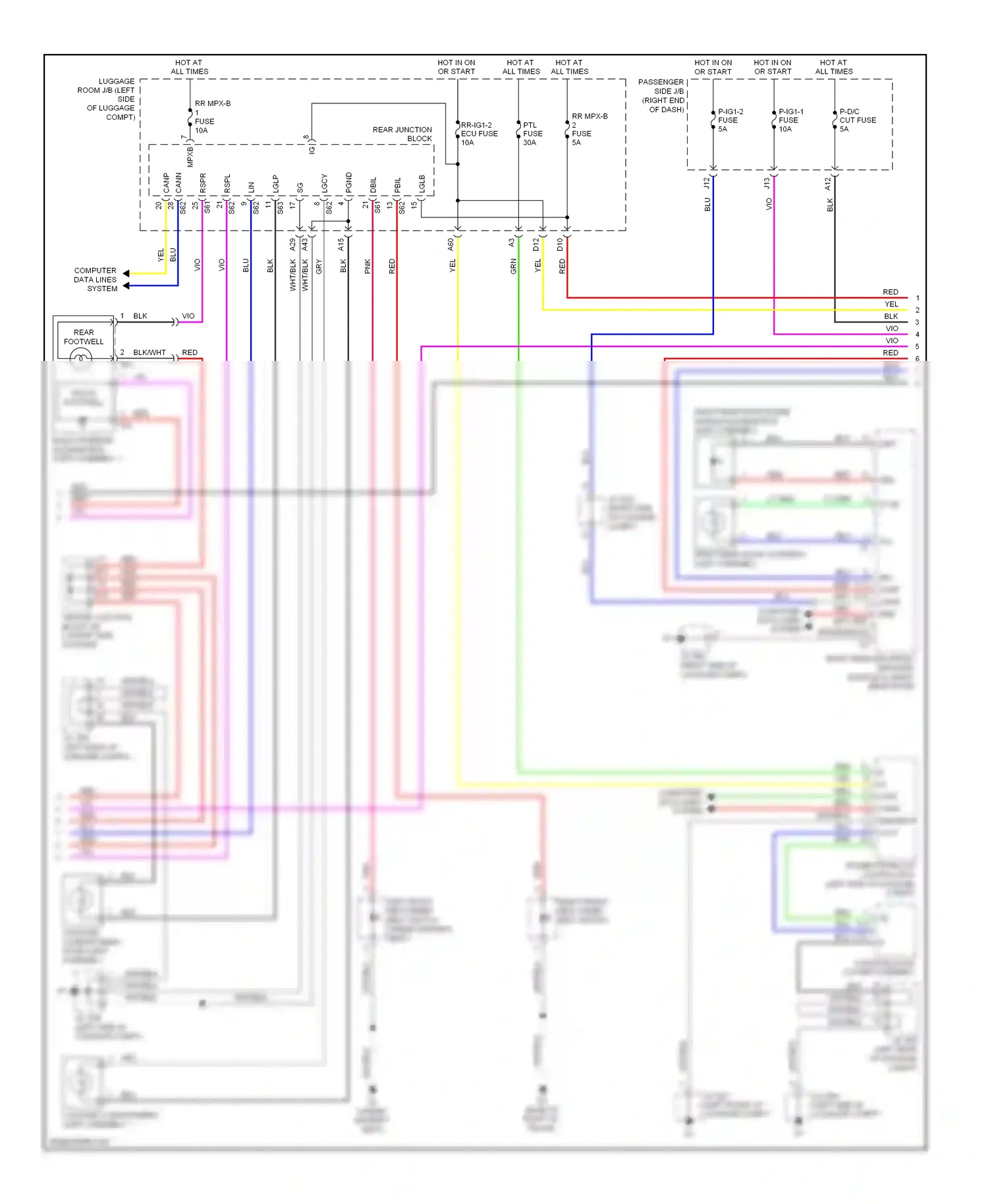 Lexus LS IV (2006-2012) lin wiring diagram  (3 of 14)