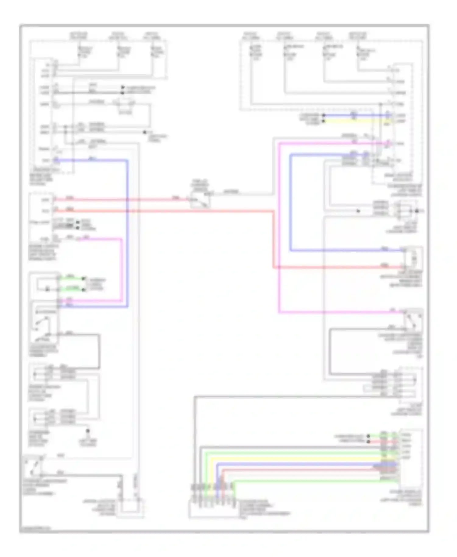 Wiring diagram luggage door opening switch assembly for Lexus LS IV (2006-2012) (3 of 3)