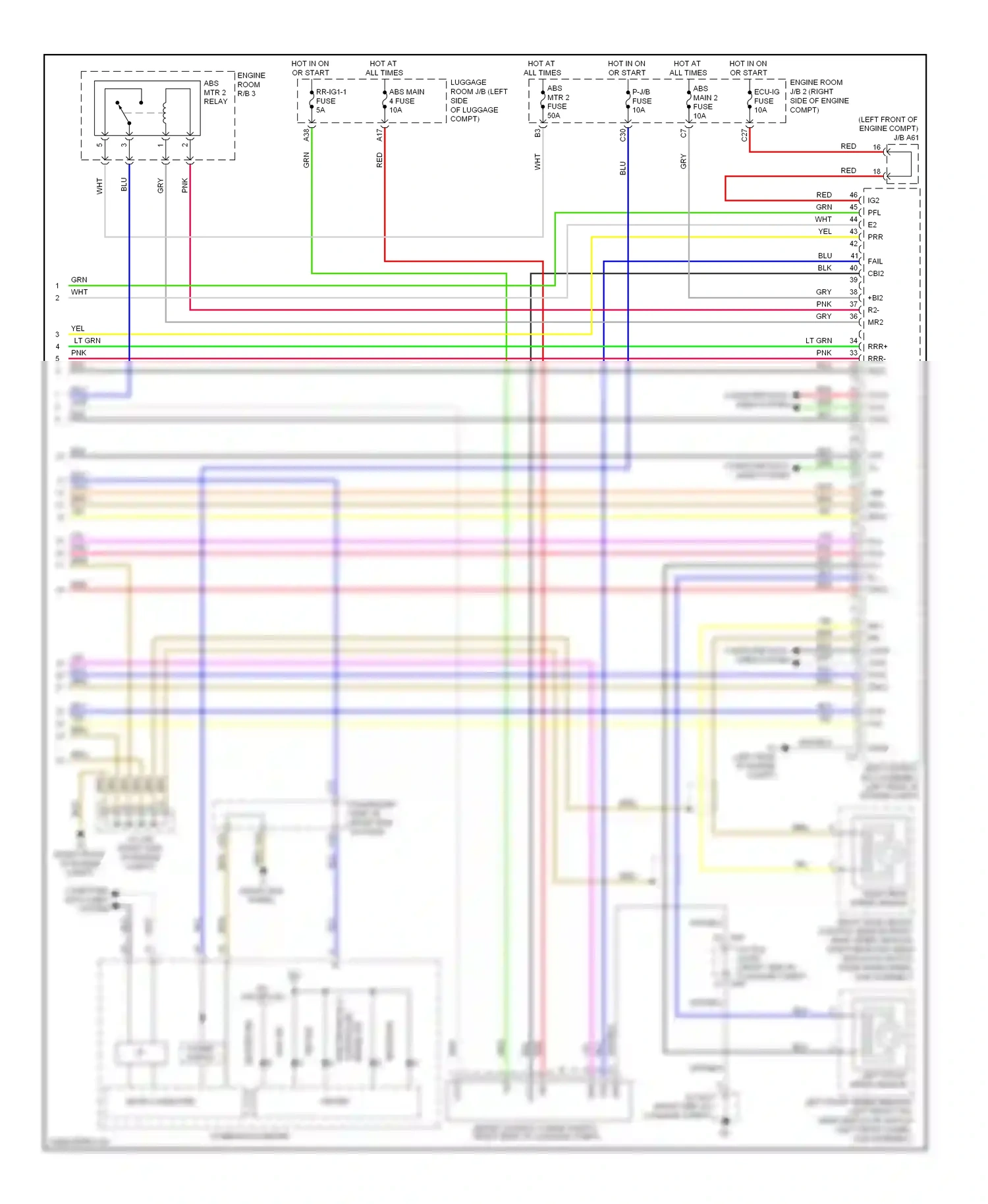 Lexus LS IV (2006-2012) pfl wiring diagram  (2 of 4)