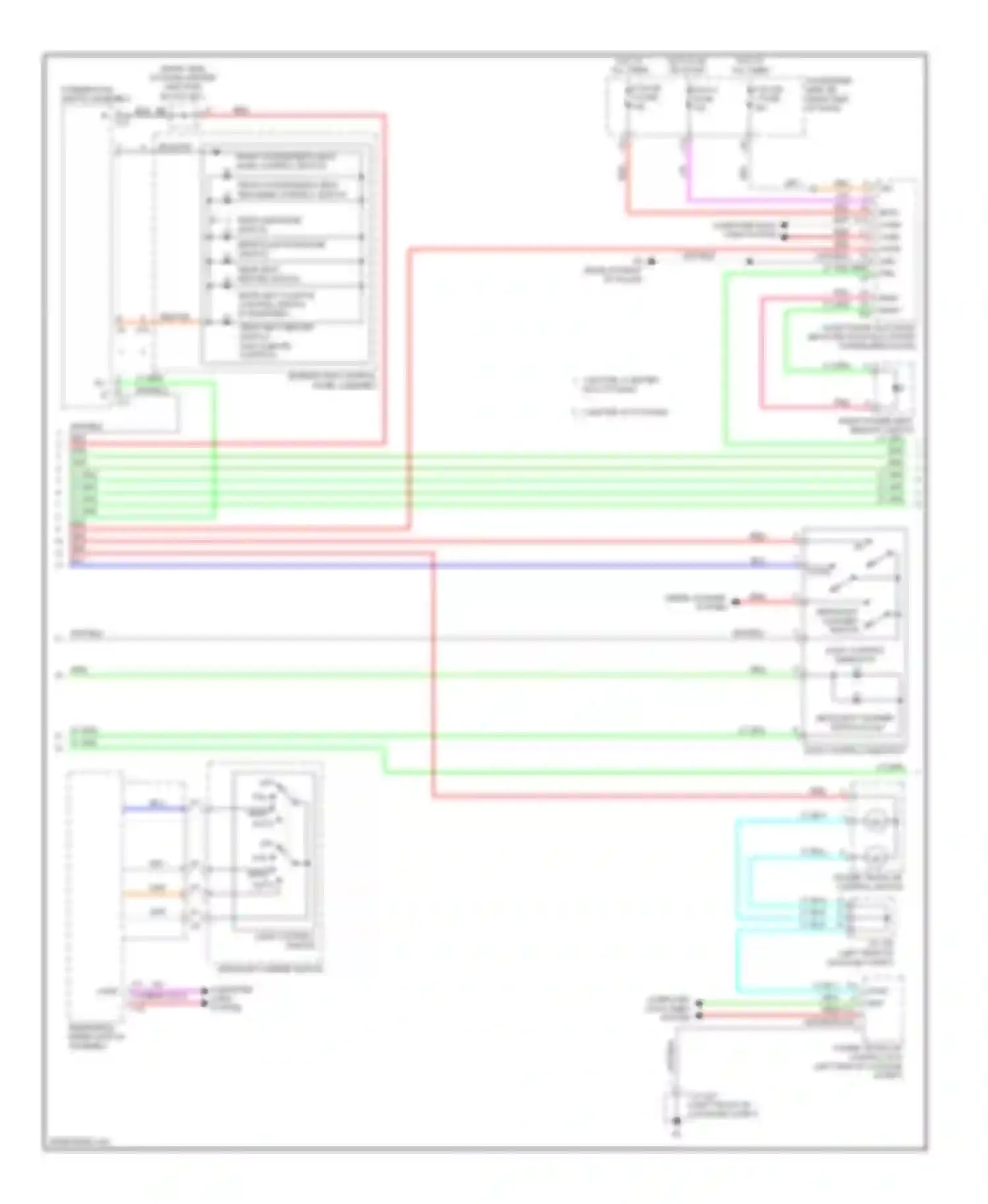 Wiring diagram power trunk lid control switch for Lexus LS IV (2006-2012) (2 of 3)