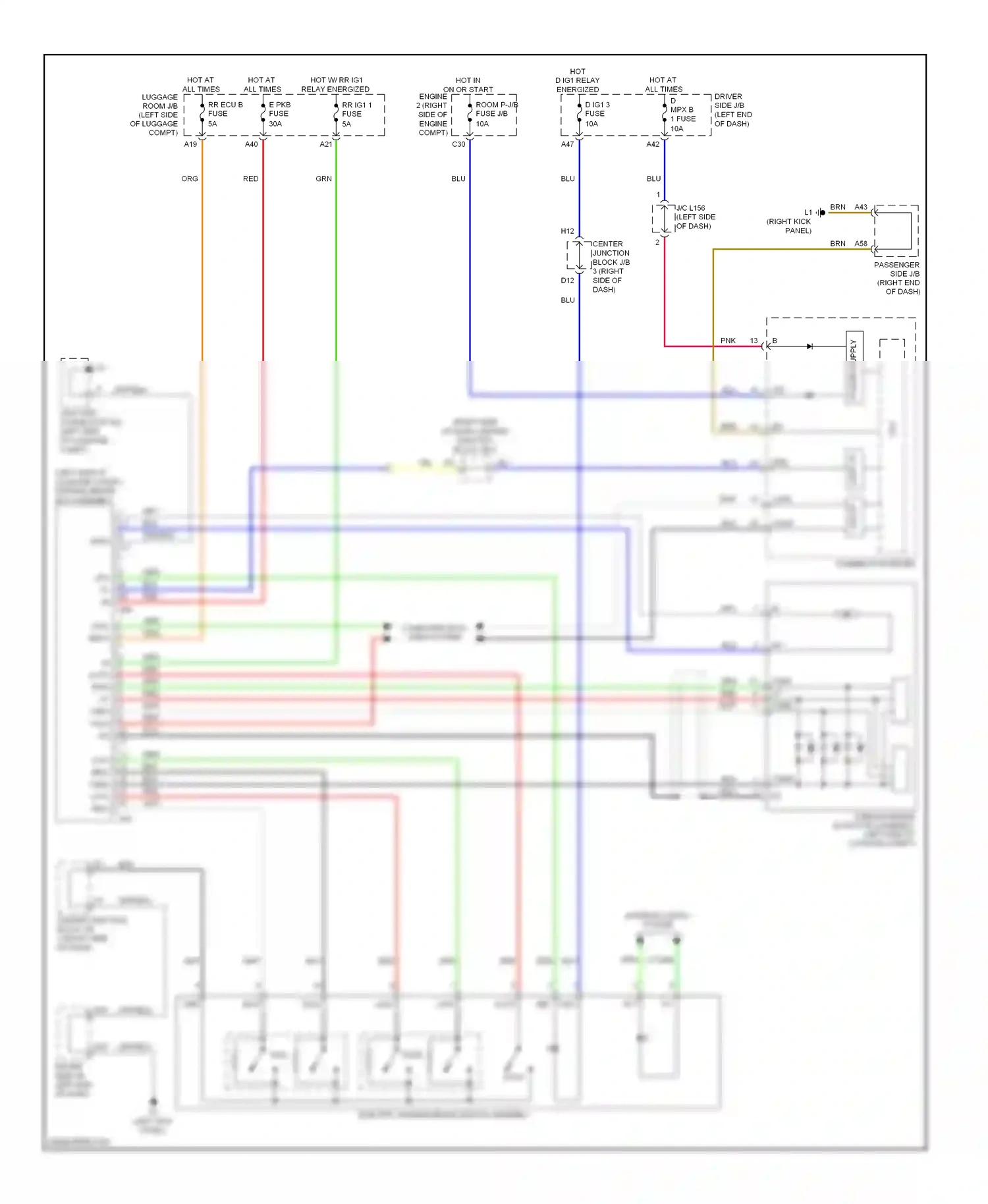 Lexus LS IV (2006-2012) push wiring diagram  (5 of 8)