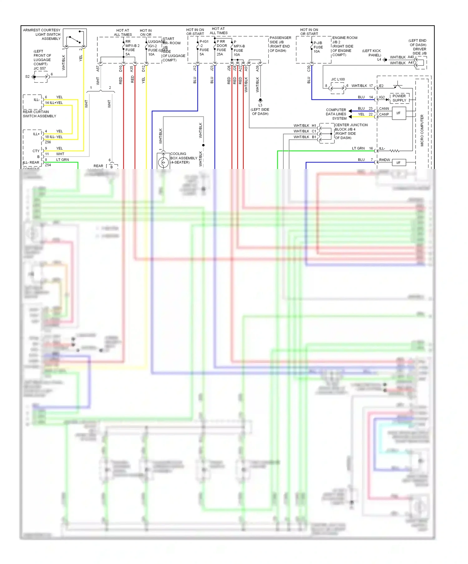 Lexus LS IV (2006-2012) rhup wiring diagram  (2 of 2)