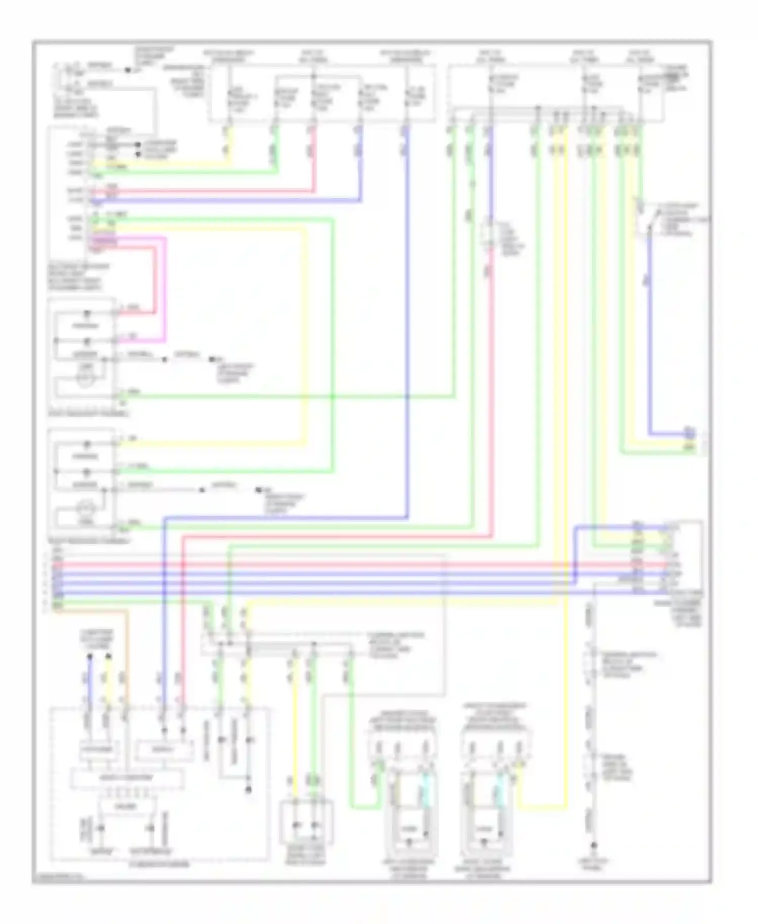 Wiring diagram right headlight assembly for Lexus LS IV (2006-2012) (2 of 4)