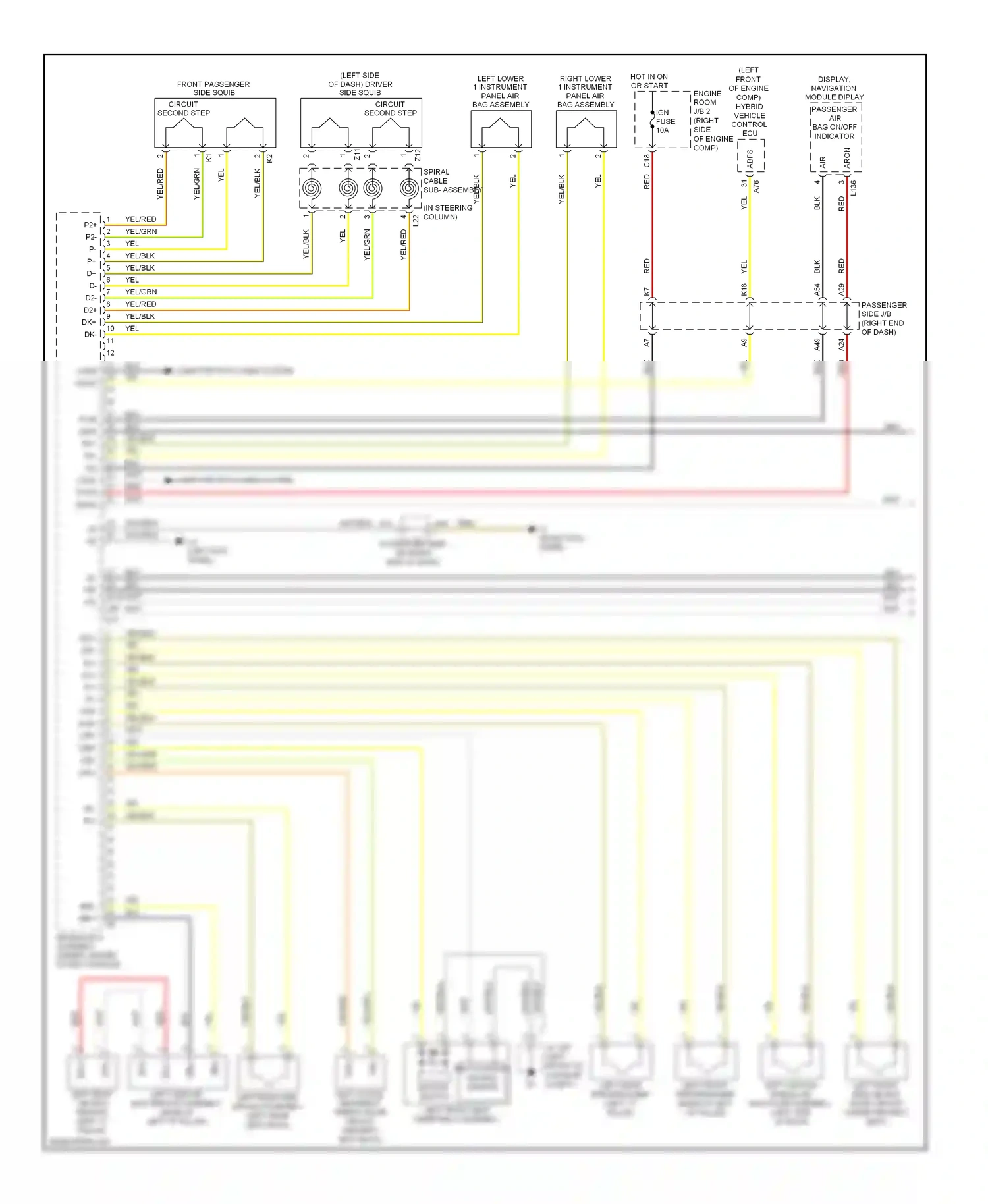Lexus LS IV (2006-2012) (right kick panel) wiring diagram  (37 of 49)