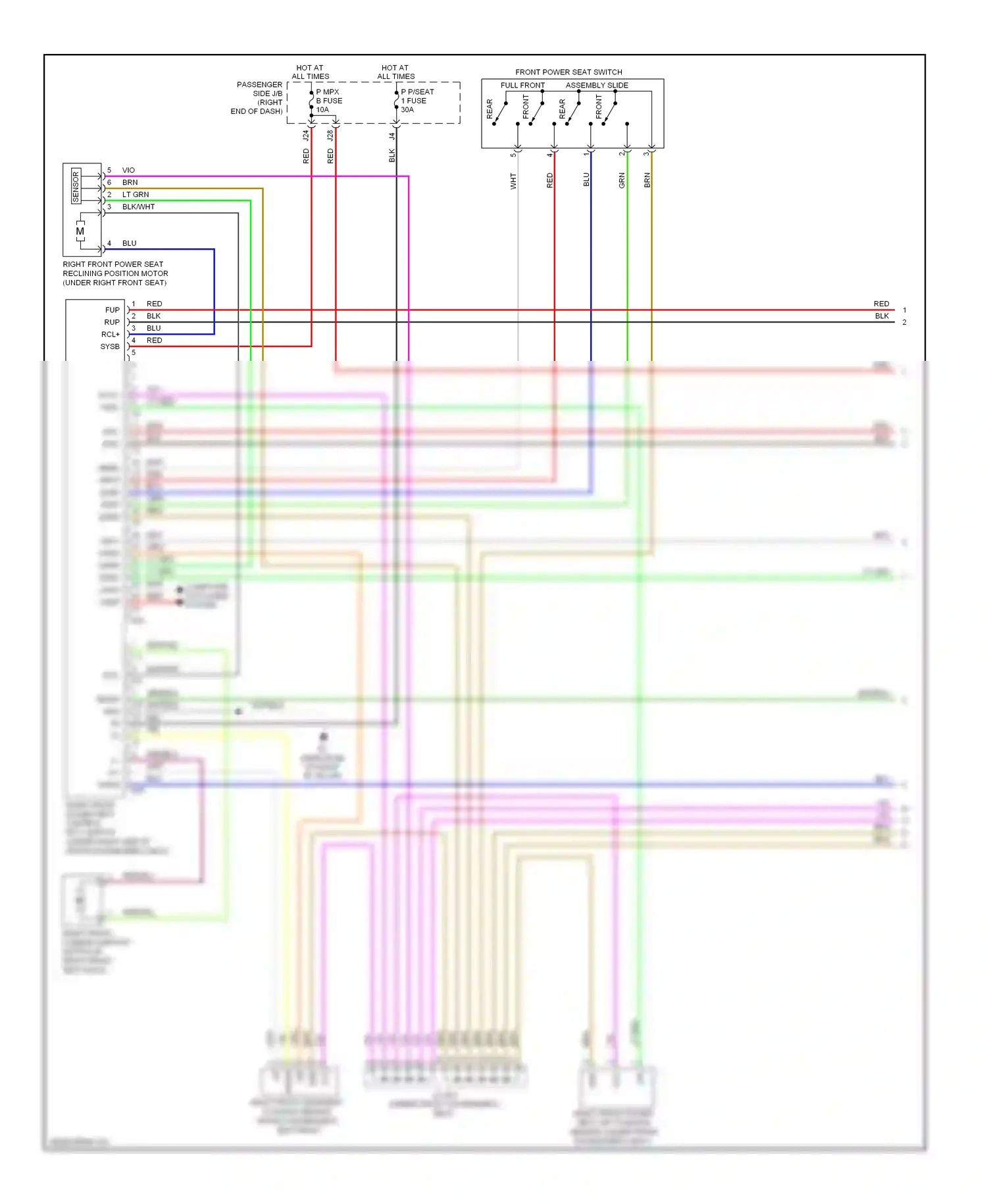 Lexus LS IV (2006-2012) sensor wiring diagram  (2 of 6)