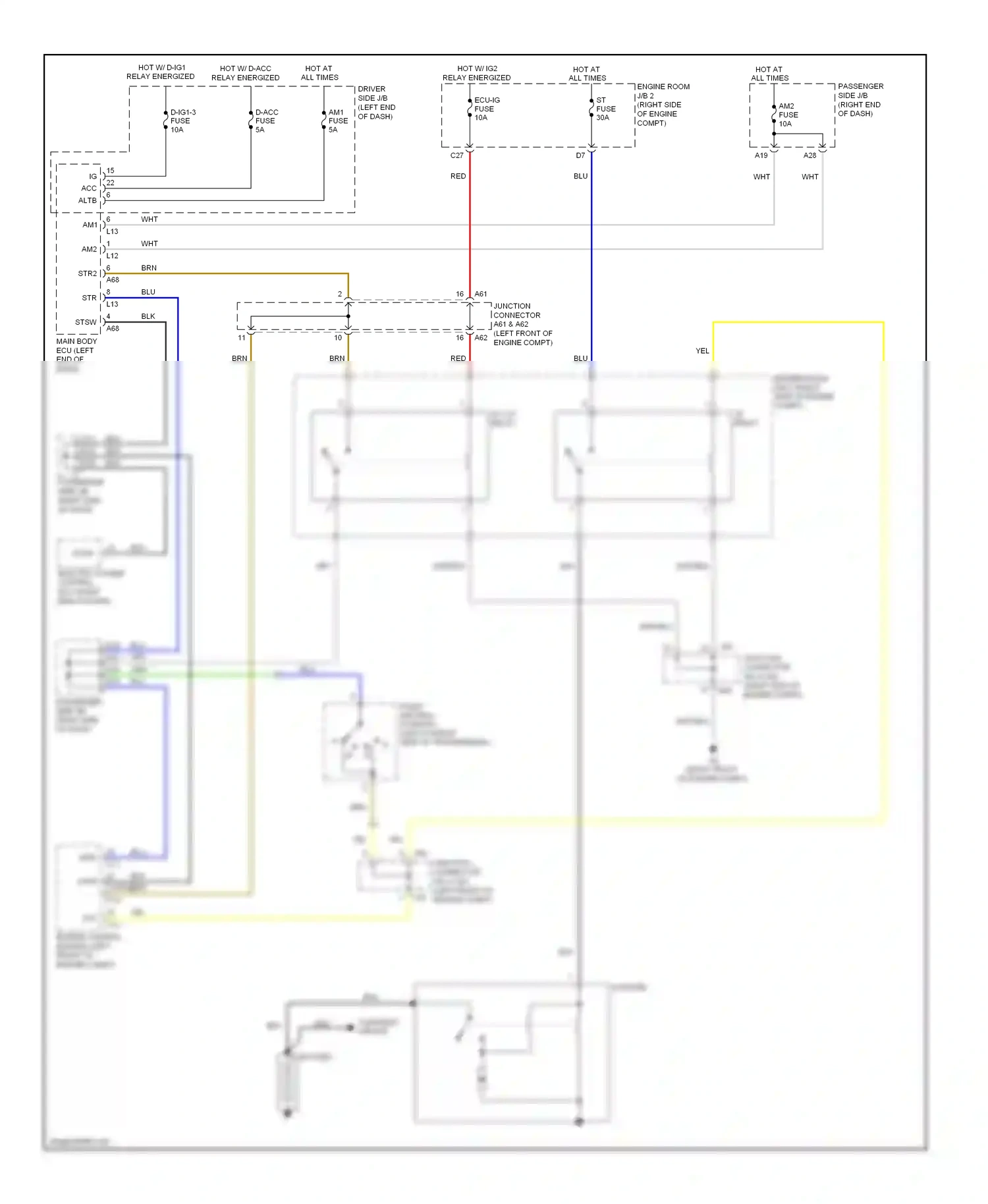Lexus LS IV (2006-2012) starter wiring diagram  (2 of 2)