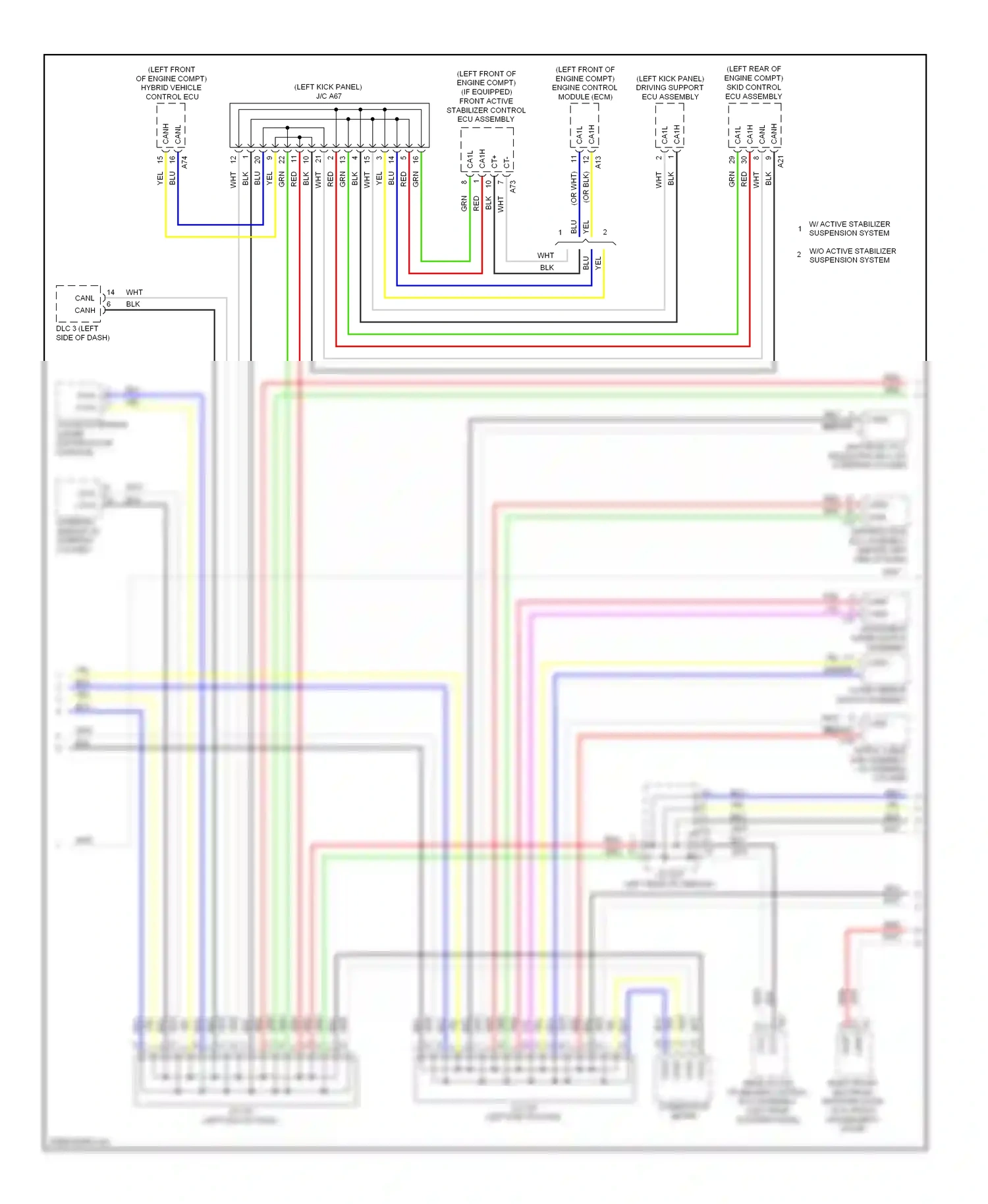 Lexus LS IV (2006-2012) steering sensor (in steering column) wiring diagram  (1 of 3)