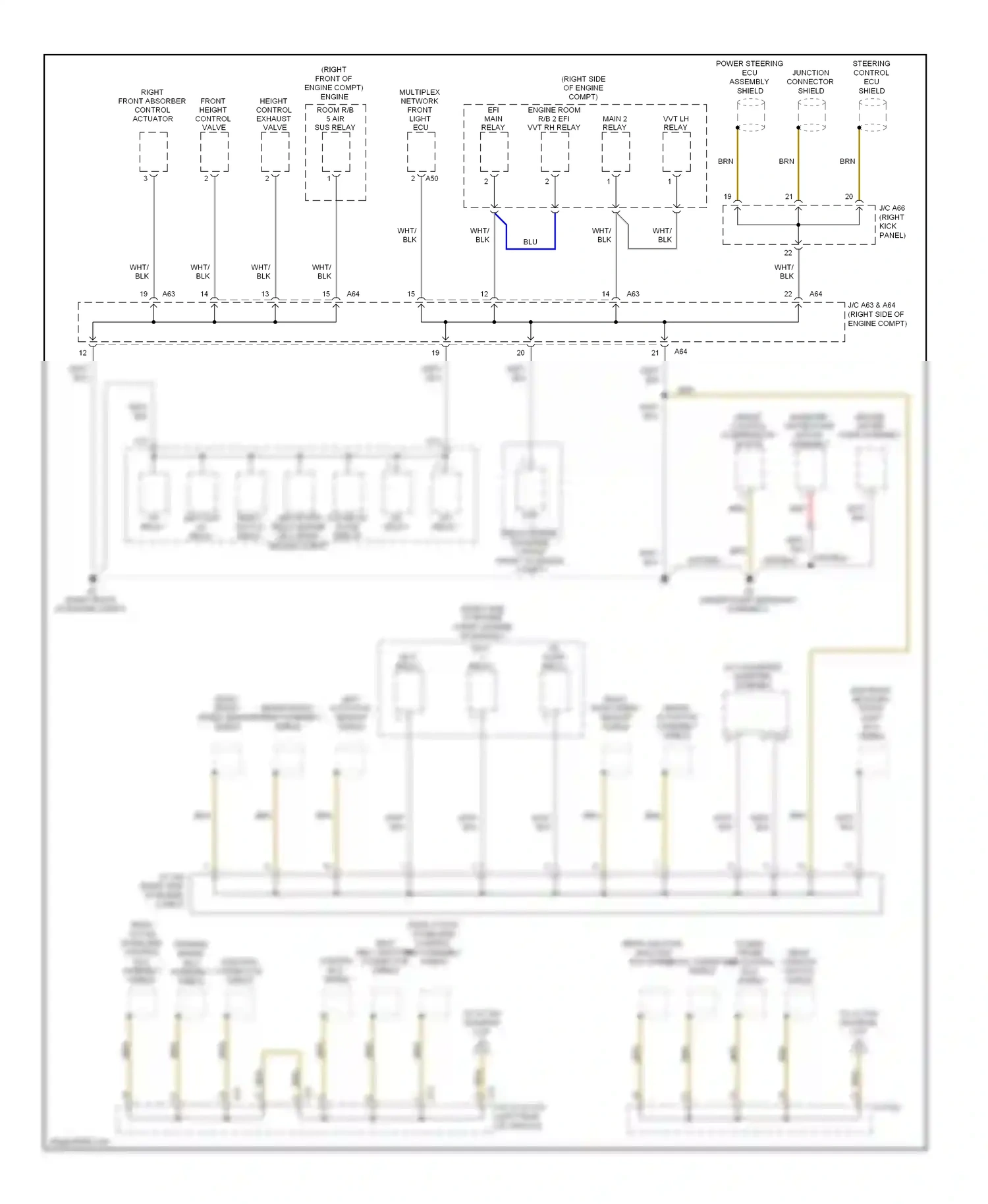 Lexus LS IV (2006-2012) (under right headlight assembly) wiring diagram  (5 of 6)