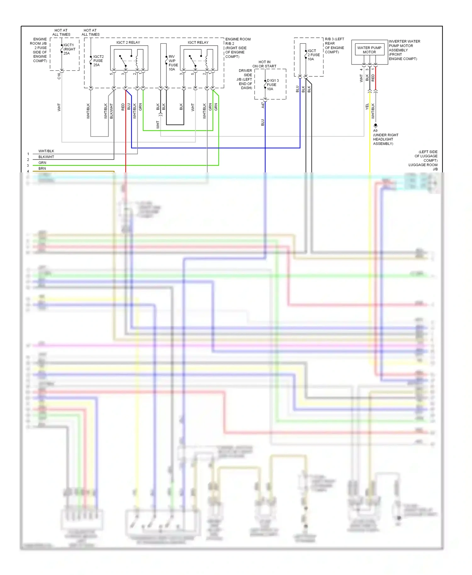 Lexus LS IV (2006-2012) (under right headlight assembly) wiring diagram  (6 of 6)