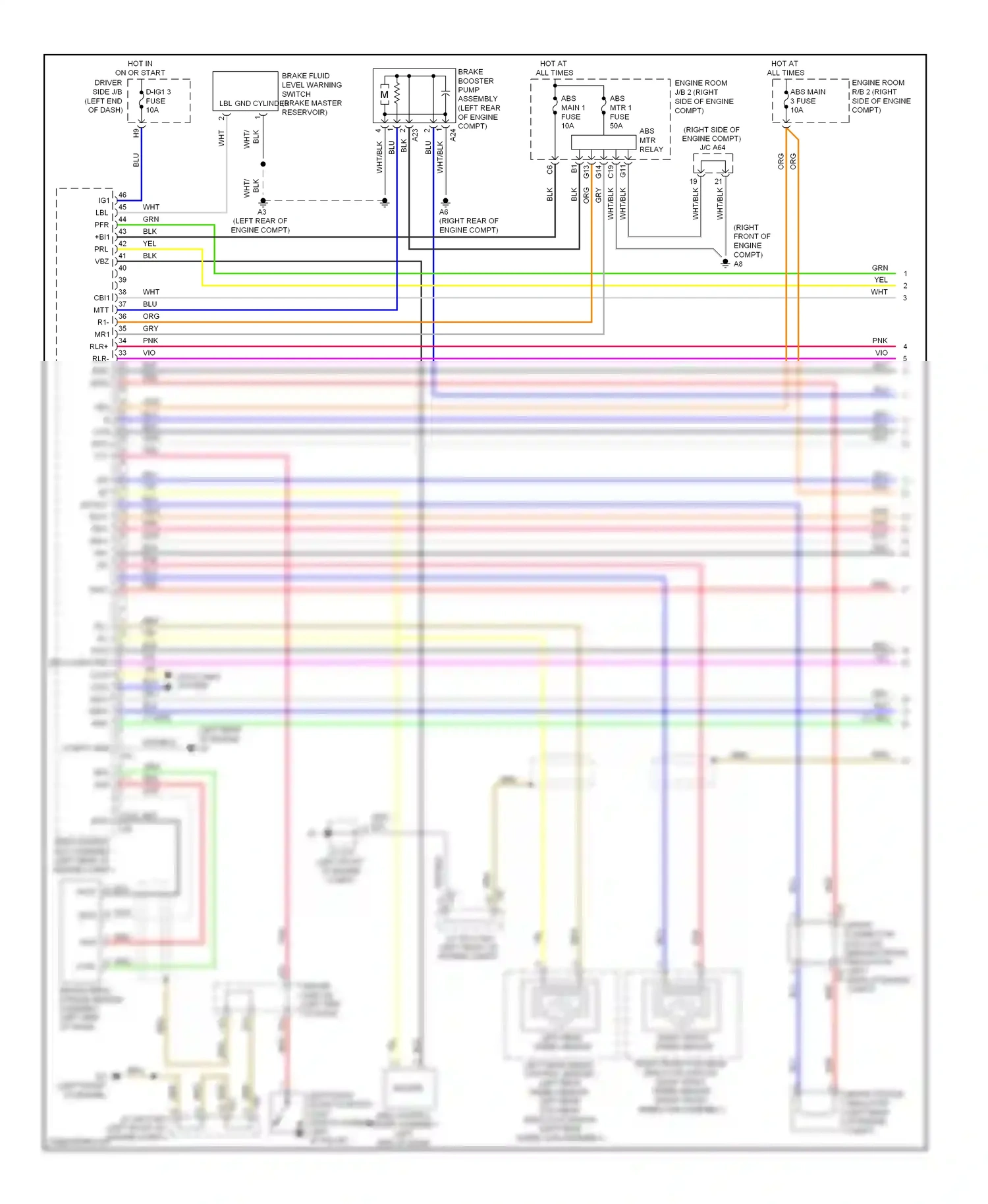 Lexus LS IV (2006-2012) vcm wiring diagram  (1 of 4)