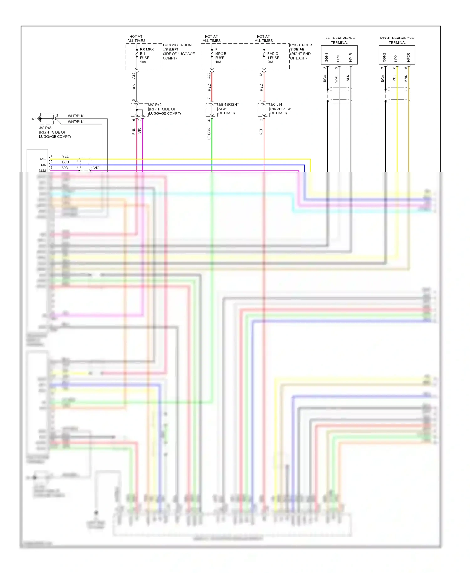 Lexus LS IV (2006-2012) vmtr wiring diagram  (7 of 12)