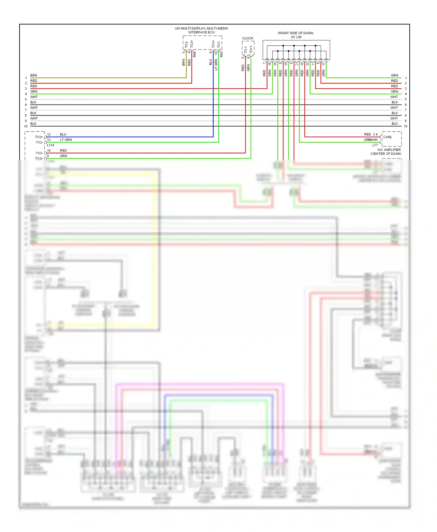 Lexus LS IV (2006-2012) (w/ multi display) multi-media interface ecu wiring diagram  (1 of 1)