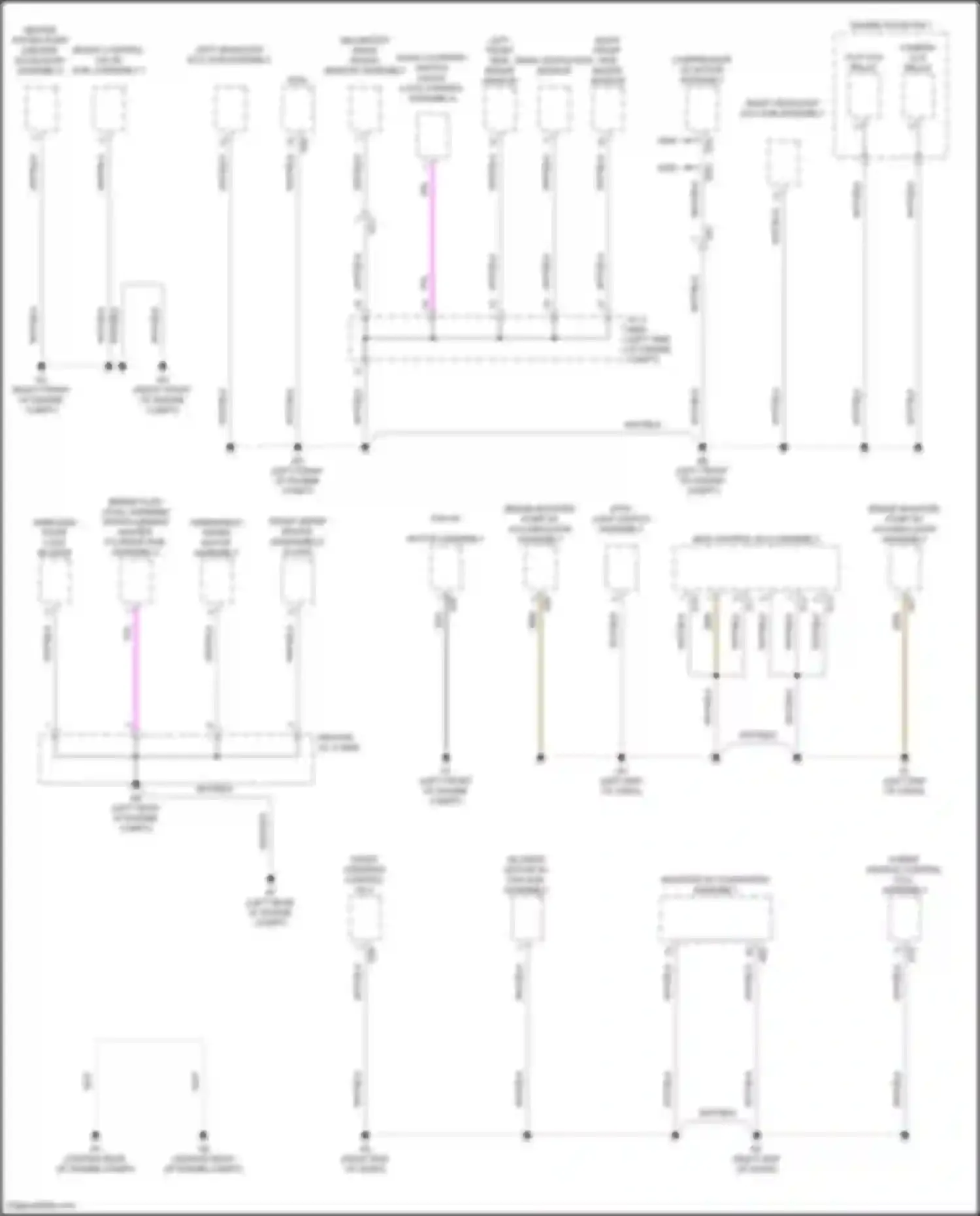 LS Lexus V facelift (2021-2024): Ground distribution circuit (1 of 10)