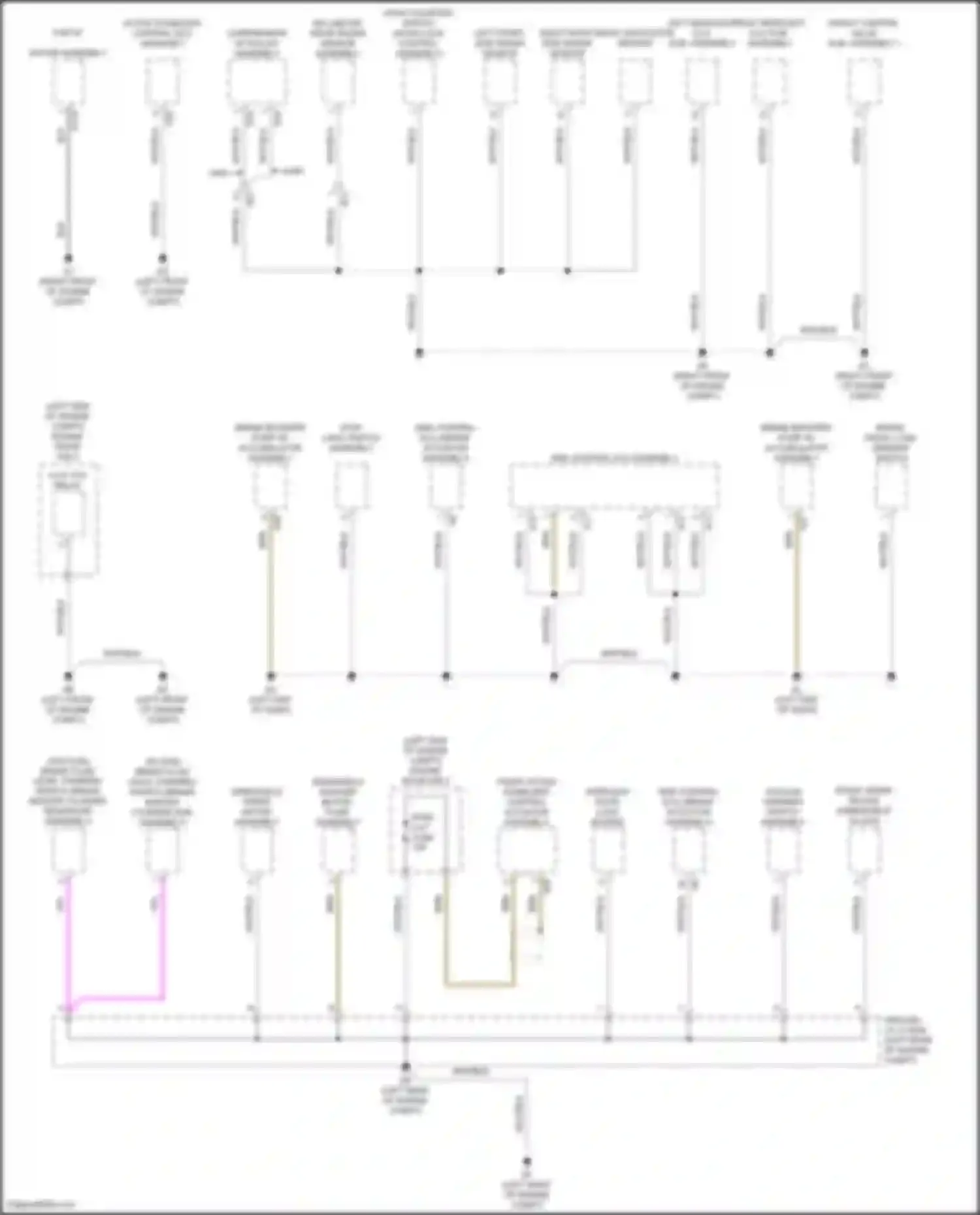 LS Lexus V facelift (2021-2024): Ground distribution circuit (1 of 9)