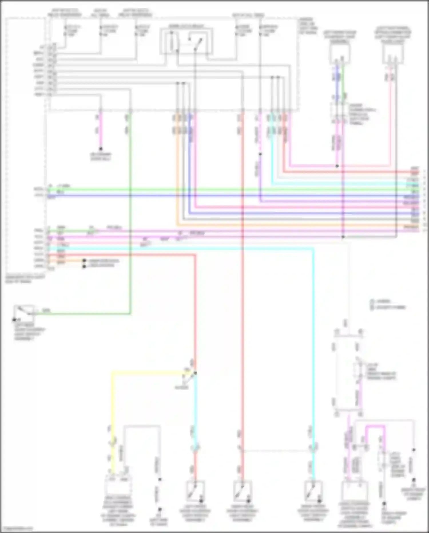 LS Lexus V facelift (2021-2024): Courtesy lamps circuit (1 of 4)