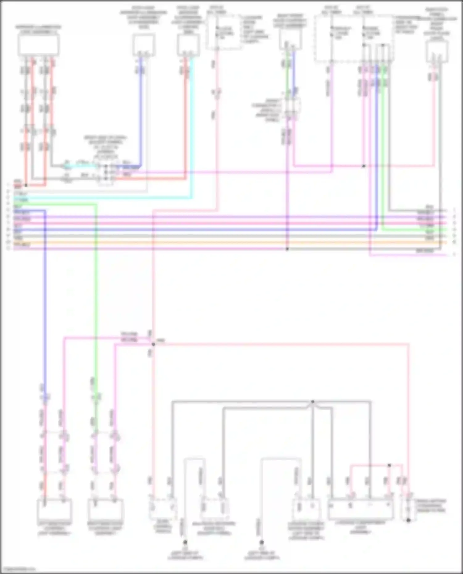 LS Lexus V facelift (2021-2024): Courtesy lamps circuit (2 of 4)
