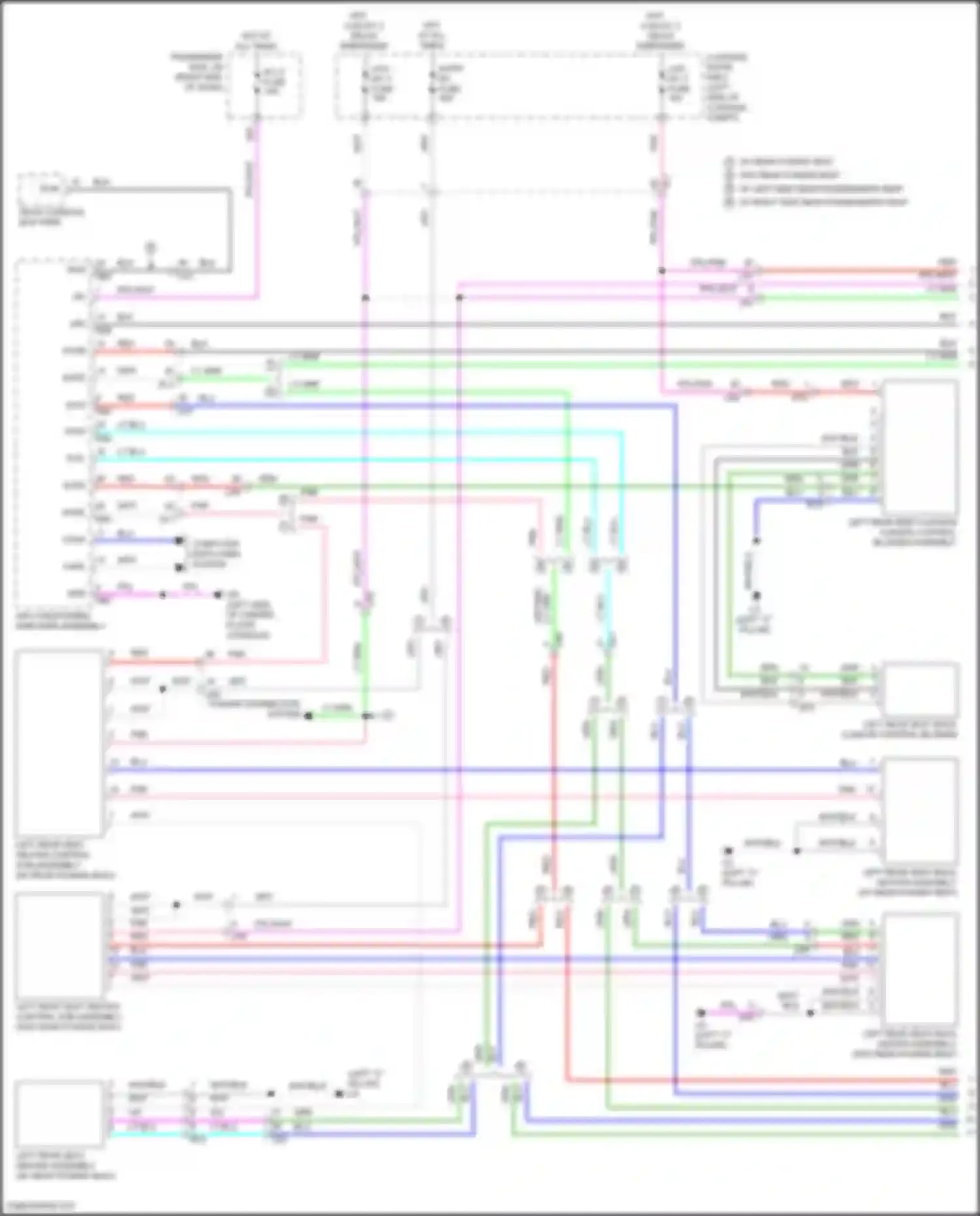 LS Lexus V facelift (2021-2024): Rear climate control seats circuit (1 of 2)