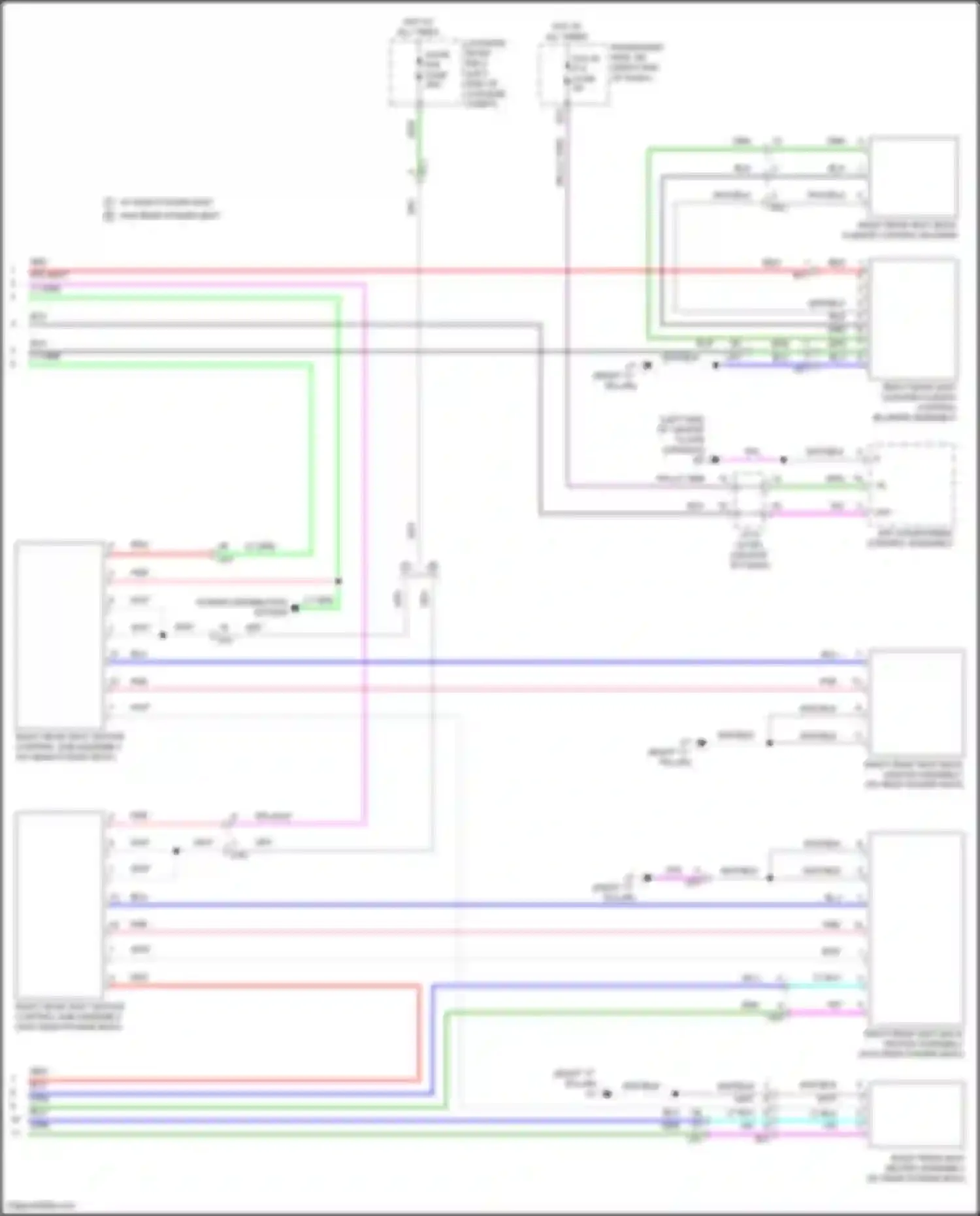 LS Lexus V facelift (2021-2024): Rear climate control seats circuit (2 of 2)